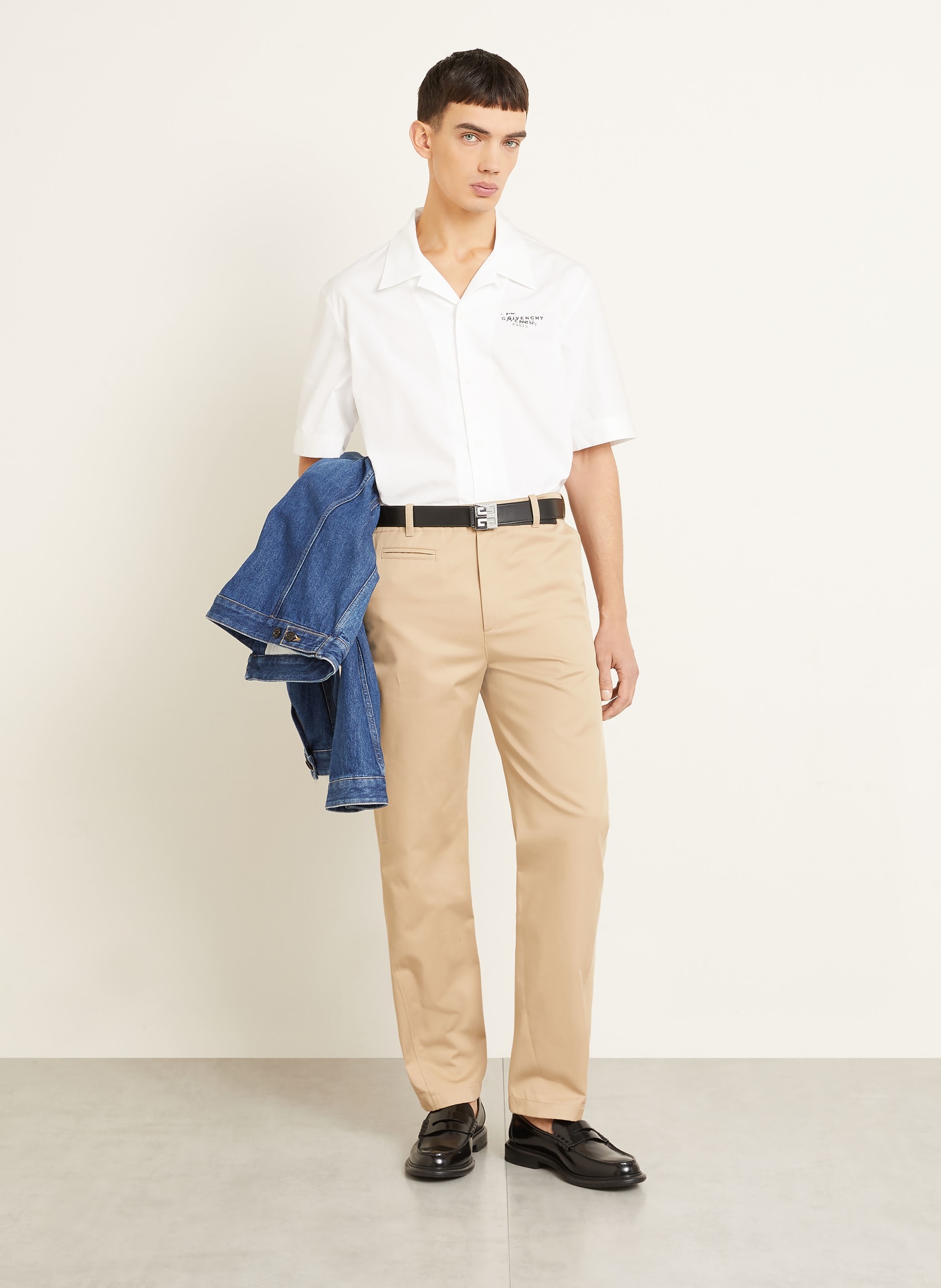 GIVENCHY Resort shirt, regular fit: WHITE / BLACK