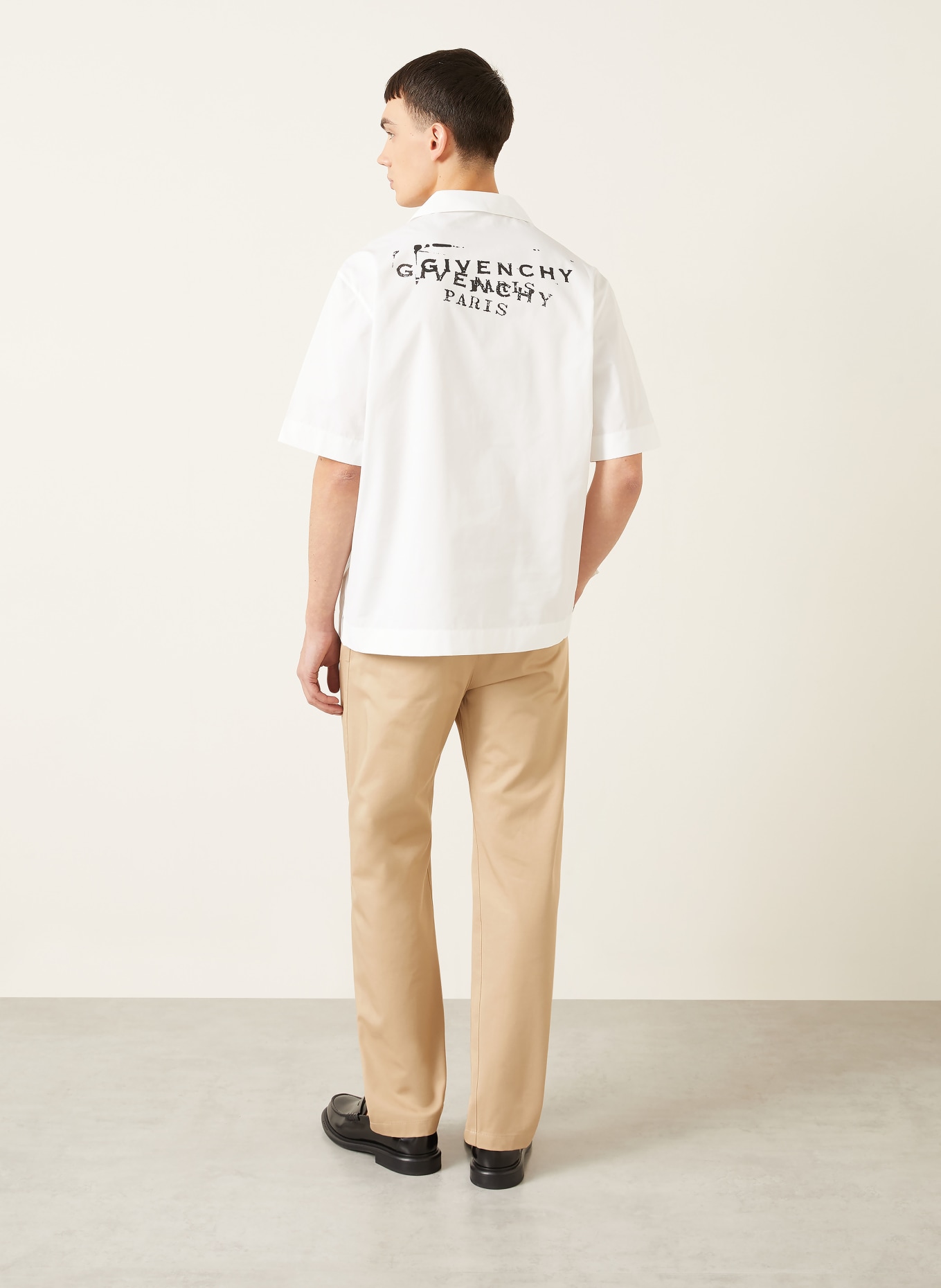 GIVENCHY Resort shirt, regular fit: WHITE / BLACK