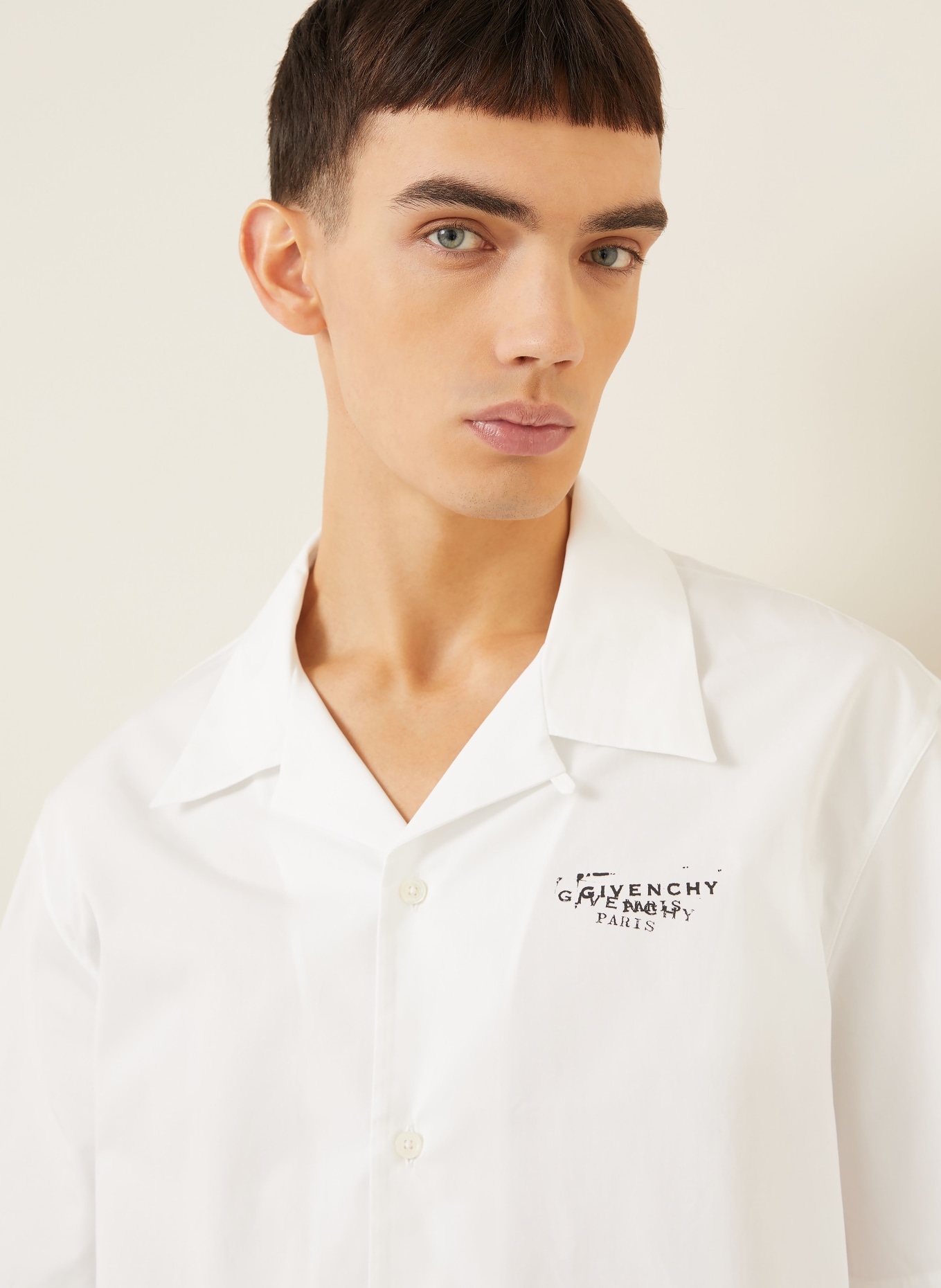 GIVENCHY Resort shirt, regular fit: WHITE / BLACK