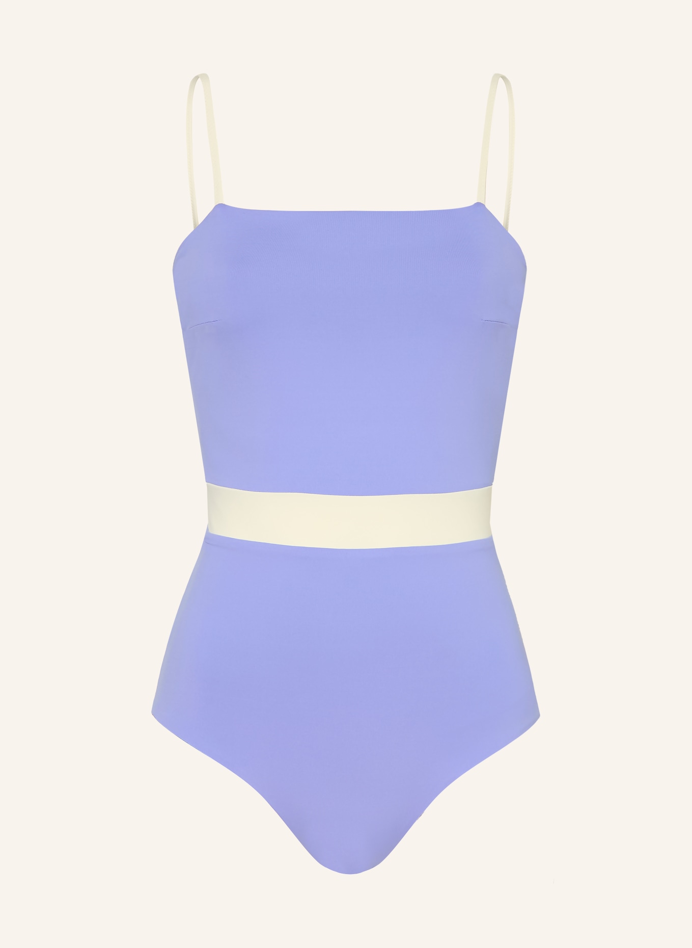 MYMARINI Plavky EASYSUIT s UV ochranou 50+: SVĚTLE FIALOVÁ / TMAVĚ HNĚDÁ / KRÉMOVÁ