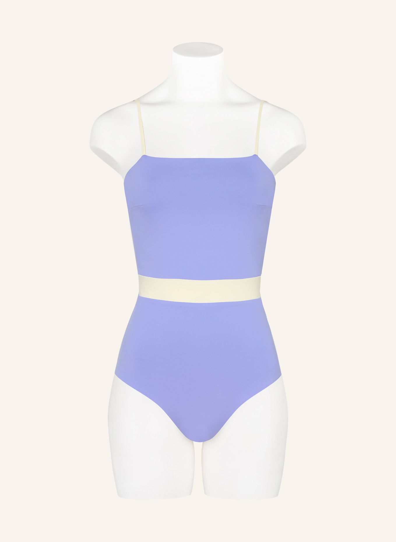 MYMARINI Plavky EASYSUIT s UV ochranou 50+: SVĚTLE FIALOVÁ / TMAVĚ HNĚDÁ / KRÉMOVÁ