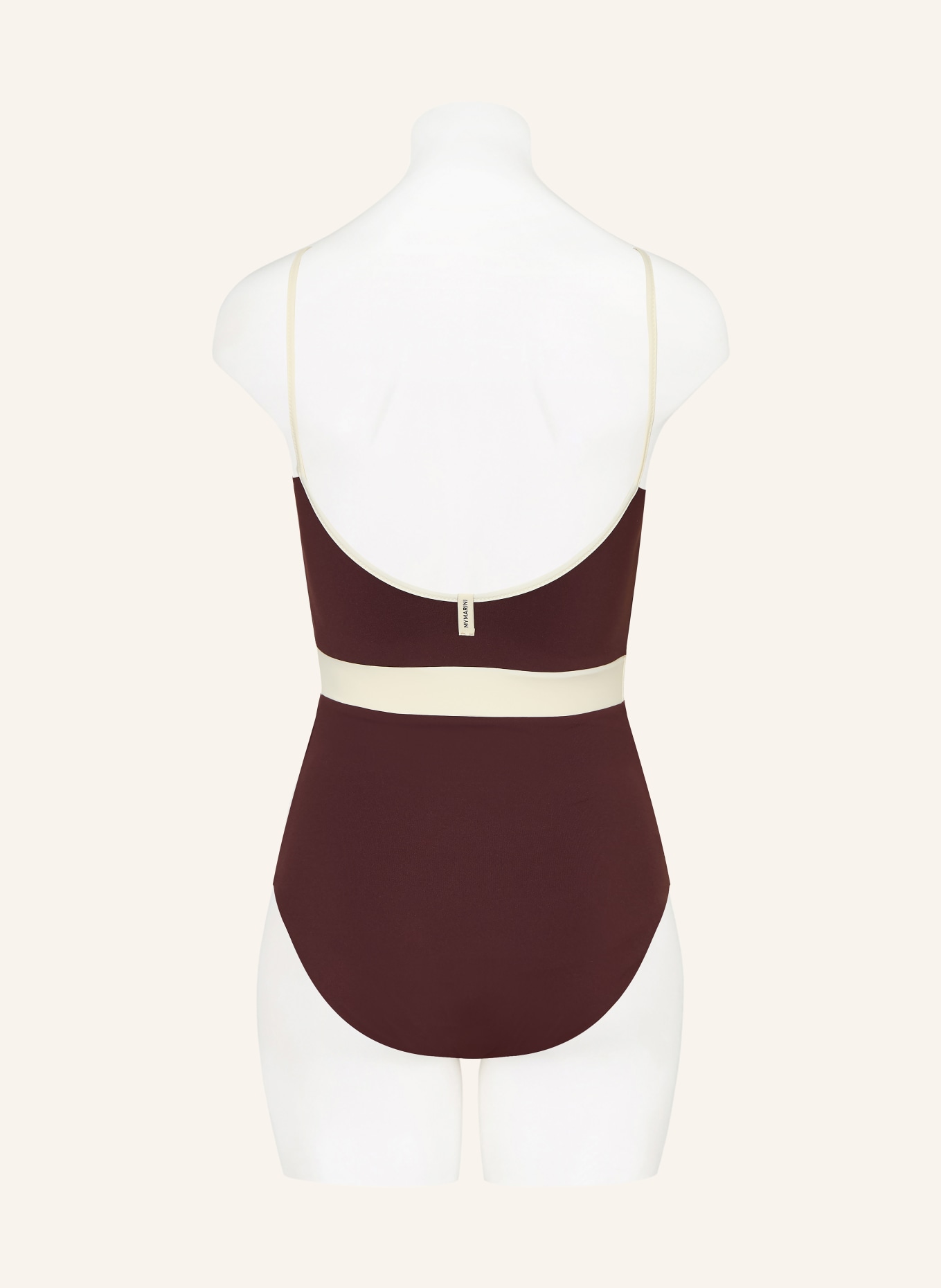 MYMARINI Plavky EASYSUIT s UV ochranou 50+: SVĚTLE FIALOVÁ / TMAVĚ HNĚDÁ / KRÉMOVÁ