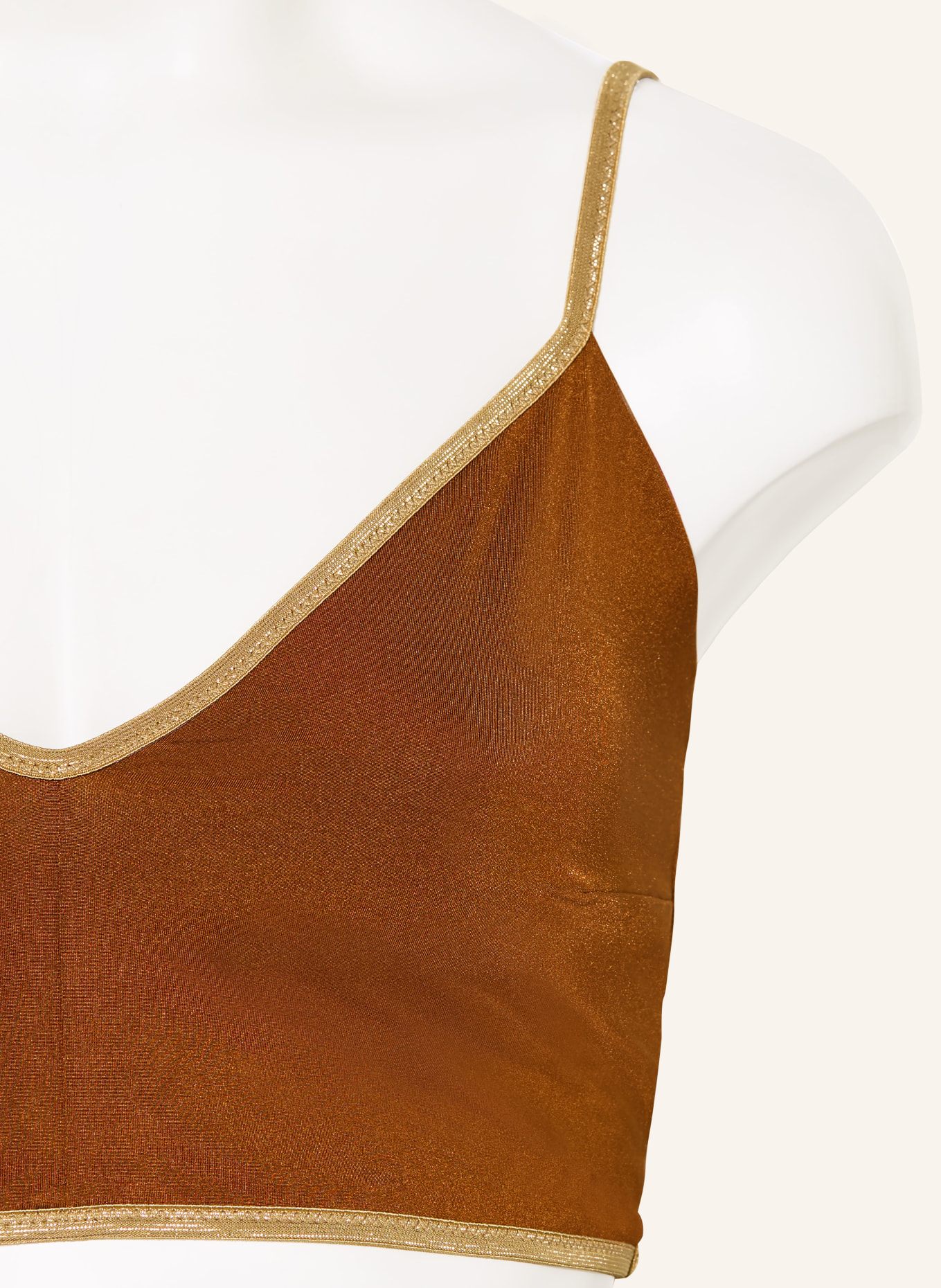 MYMARINI Bustier-Bikini-Top VACATION TOP SHINE zum Wenden mit UV-Schutz 50+: BRAUN / GOLD / PINK