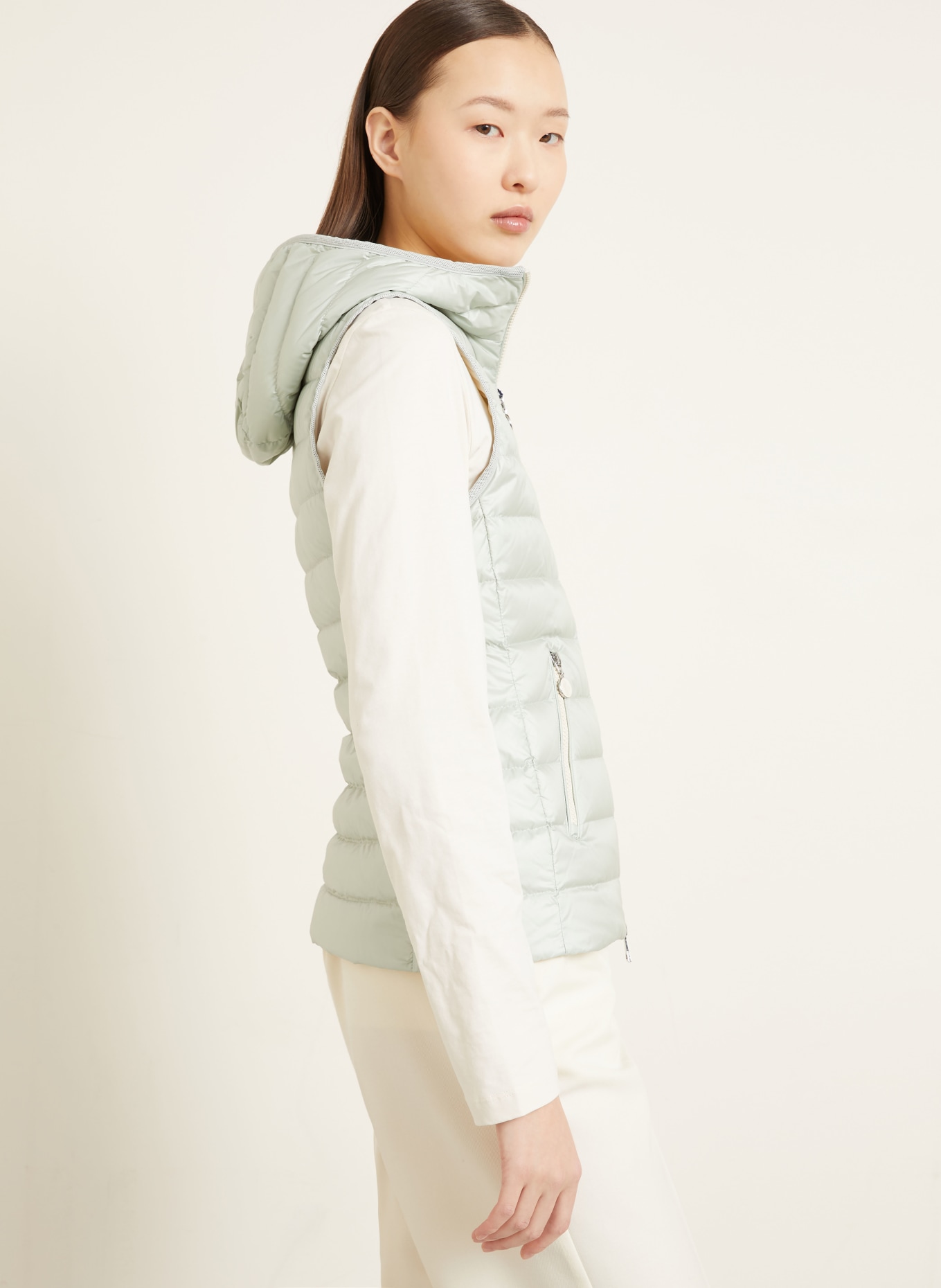 MONCLER Daunenweste GLYGOSSE: HELLGRÜN