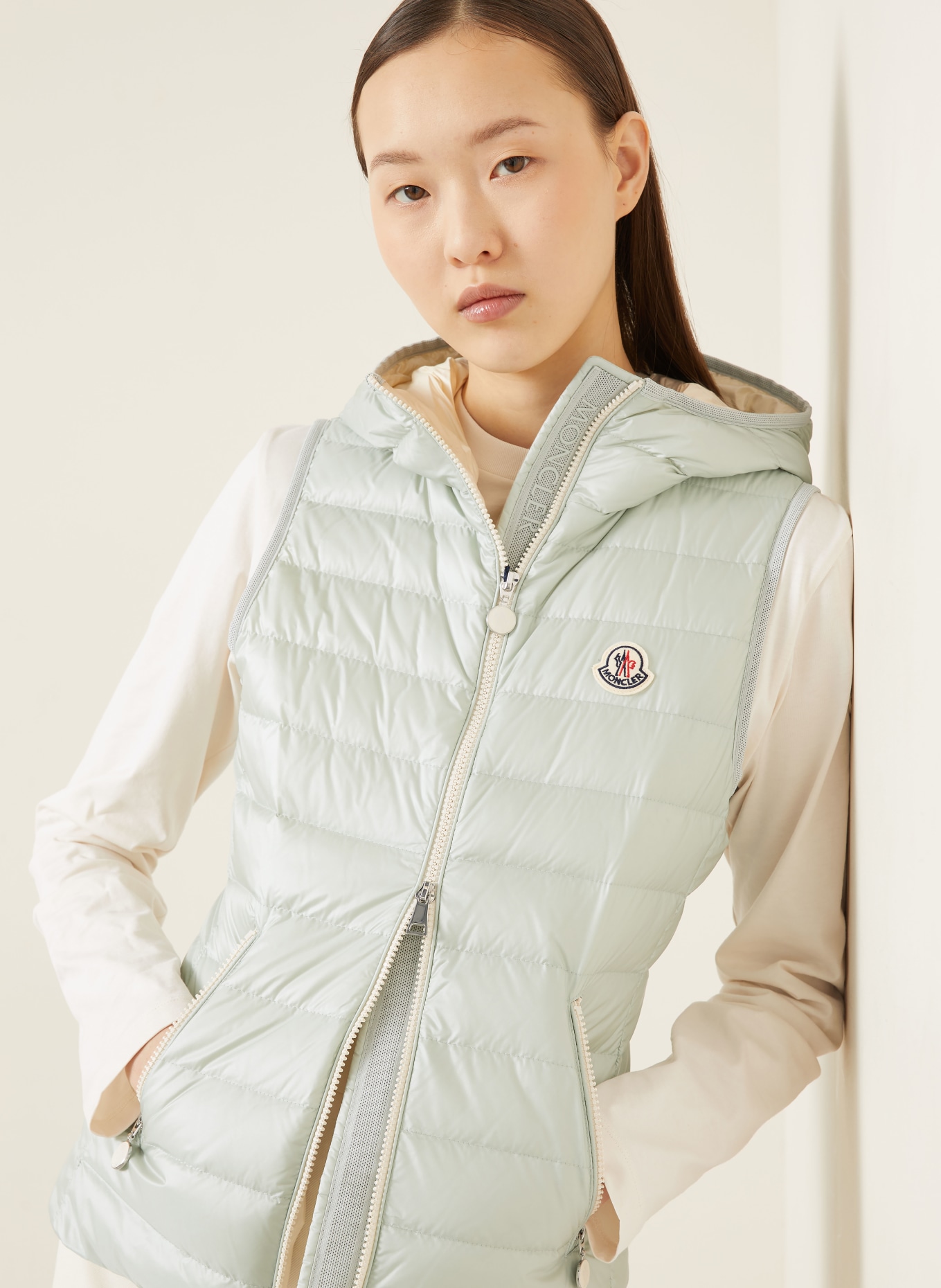 MONCLER Daunenweste GLYGOSSE: HELLGRÜN