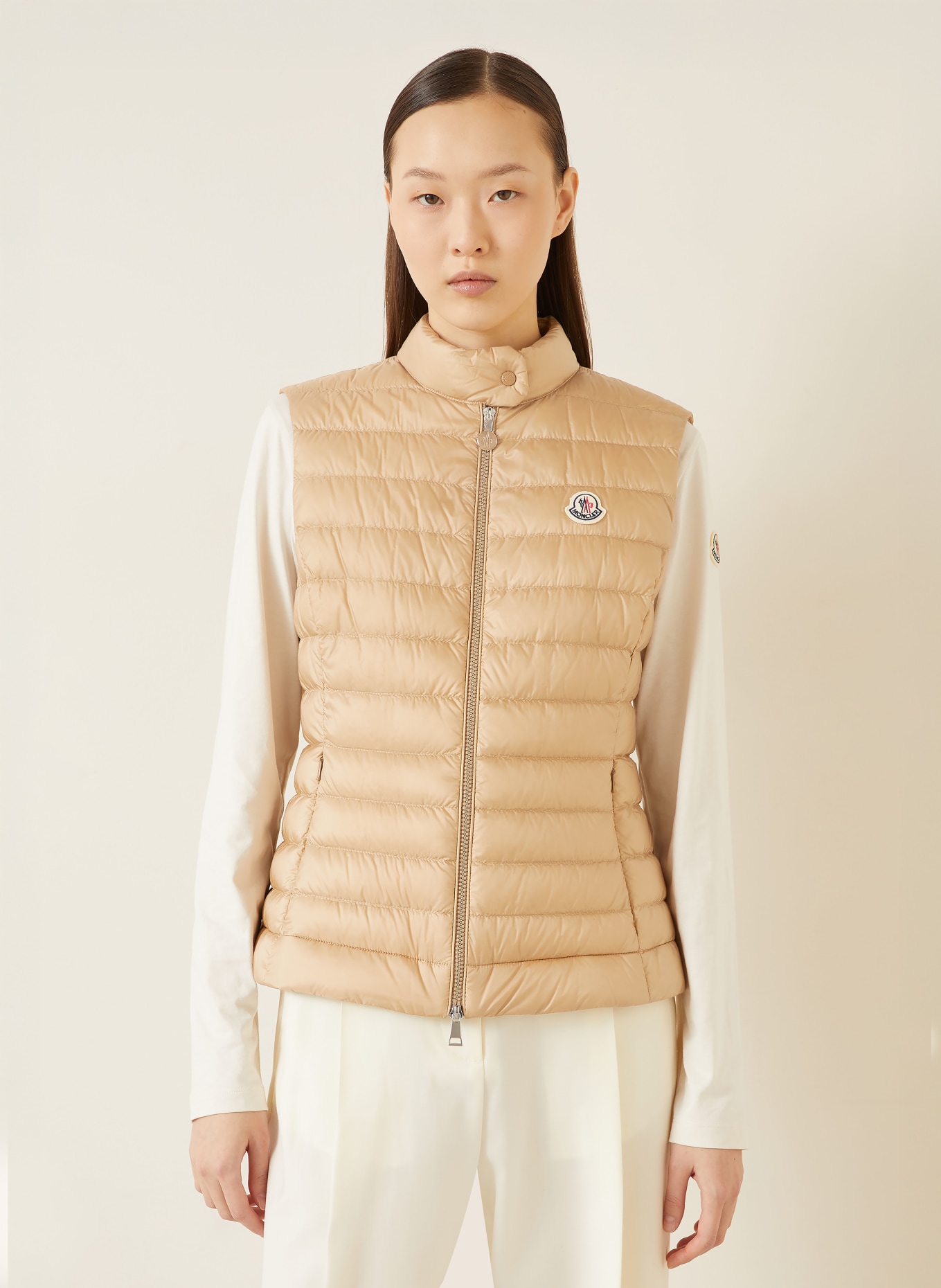 MONCLER Gilet en duvet IGENS: CHAMEAU