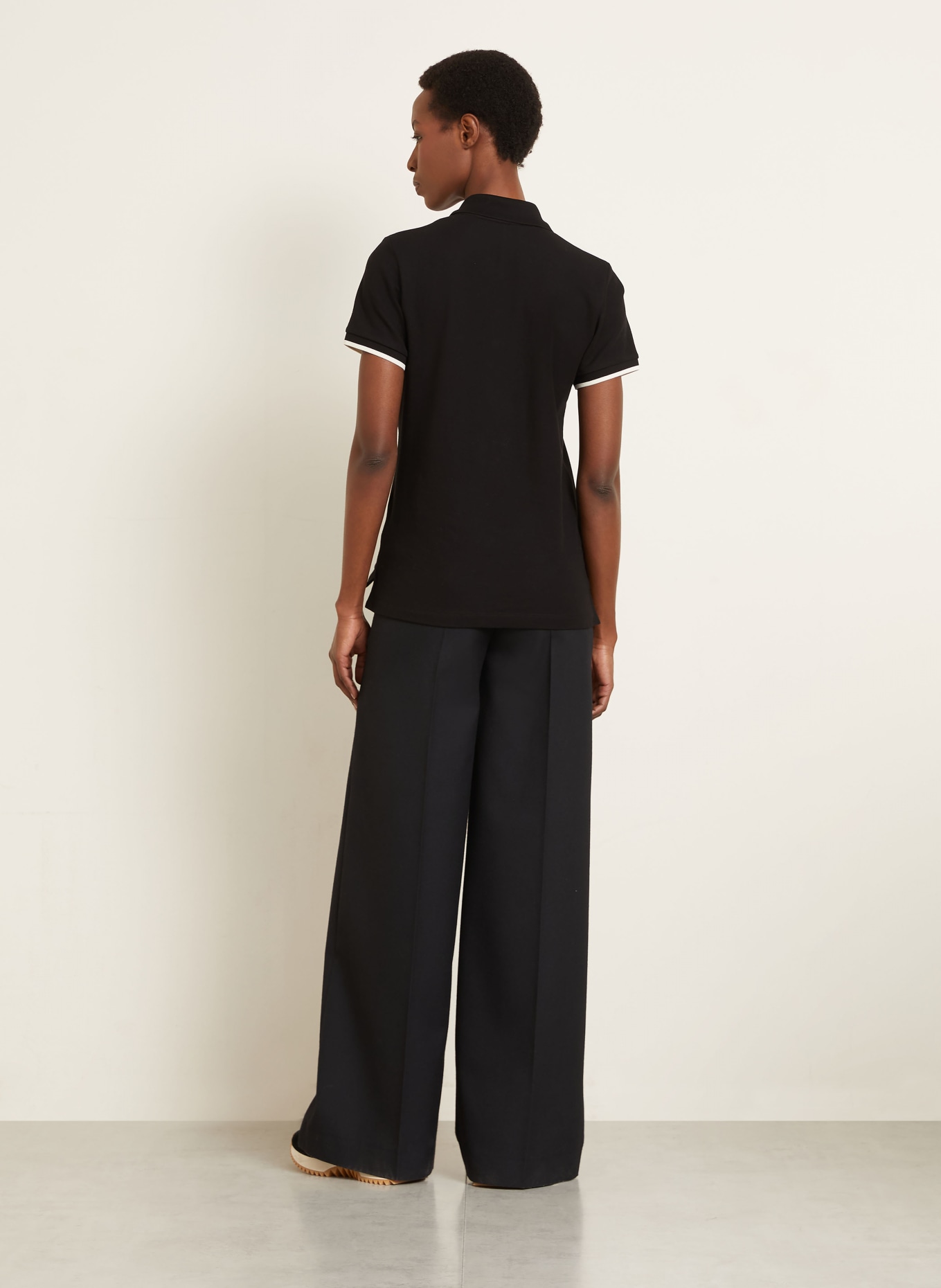 MONCLER piqué polo shirt: BLACK