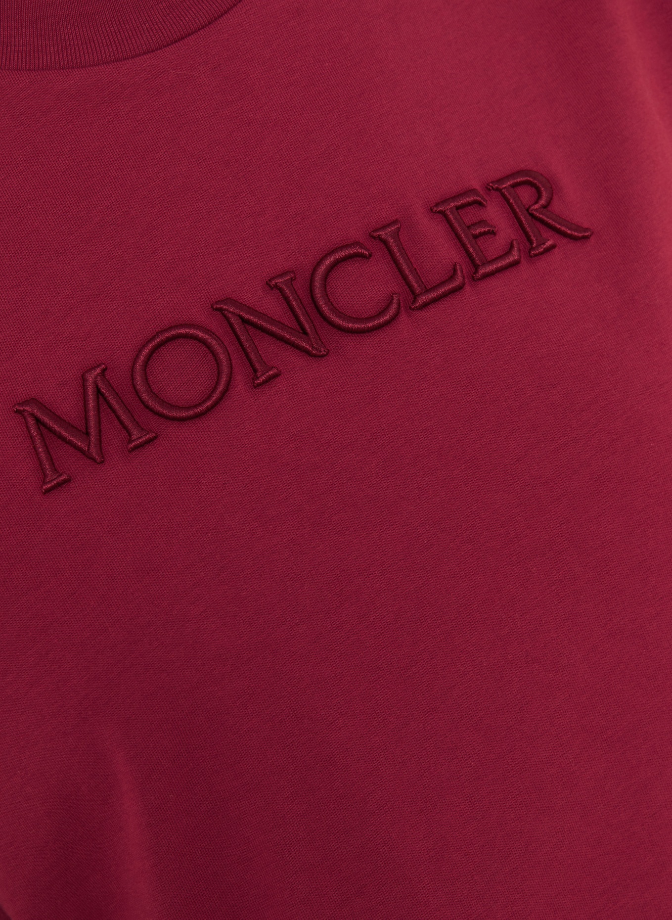 MONCLER tričko: TMAVĚ ČERVENÁ