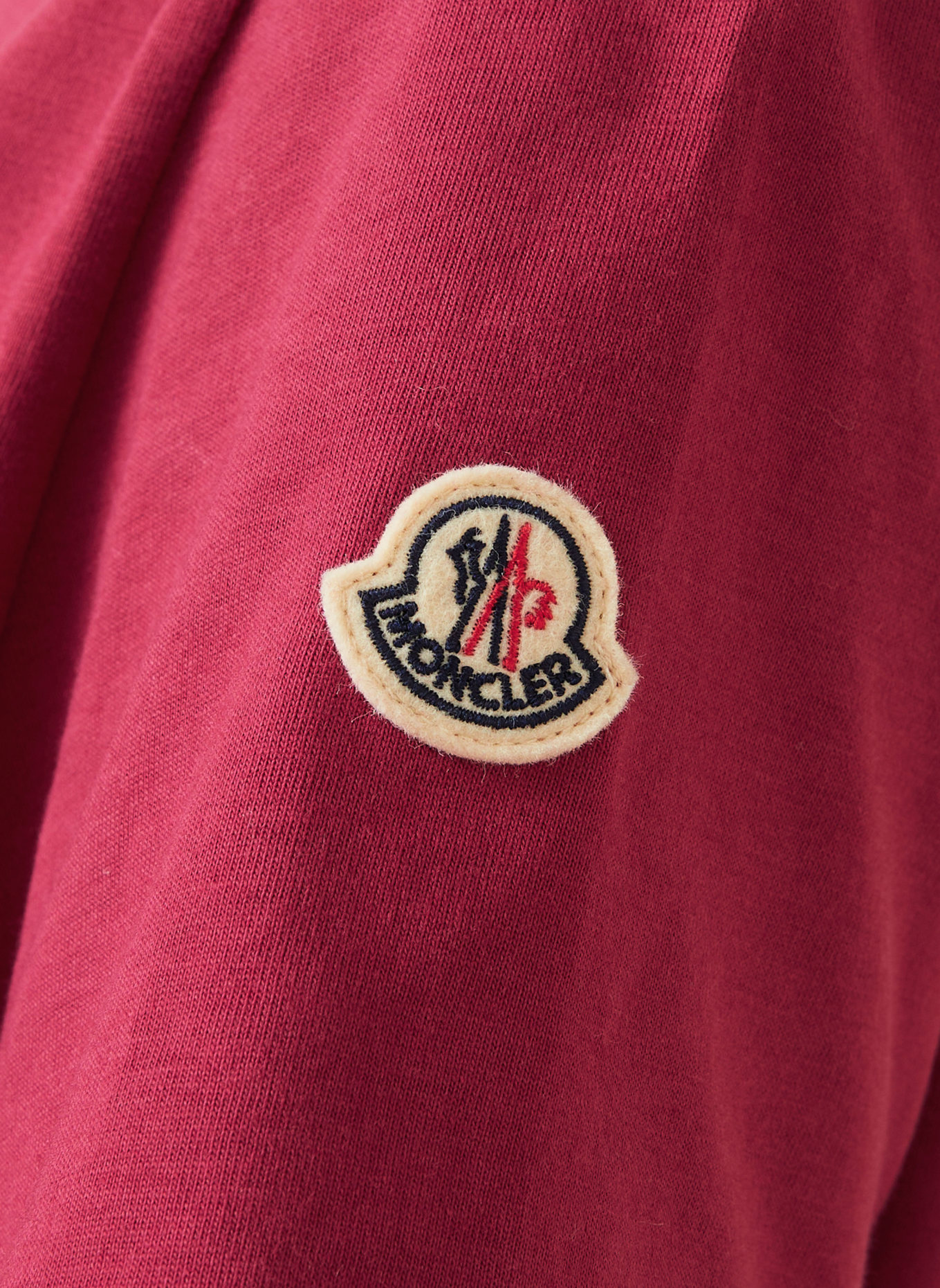 MONCLER tričko: TMAVĚ ČERVENÁ