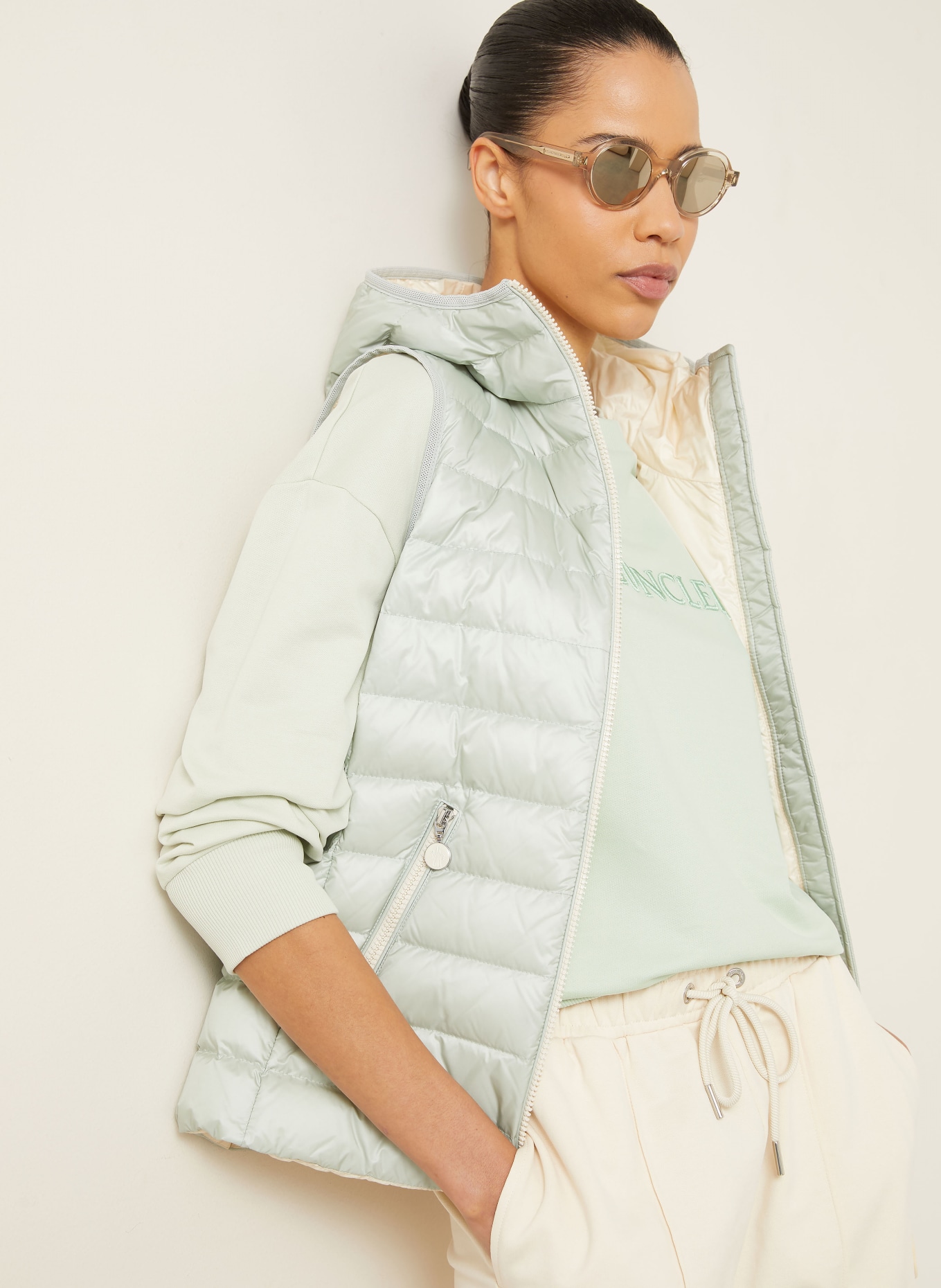 MONCLER mikina: SVĚTLE ZELENÁ