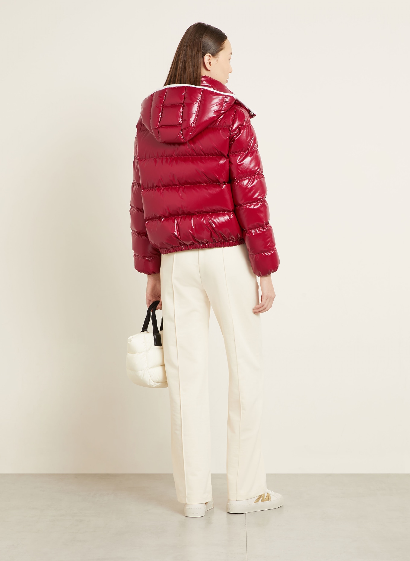 MONCLER Daunenjacke ANDRO mit abnehmbarer Kapuze: DUNKELROT
