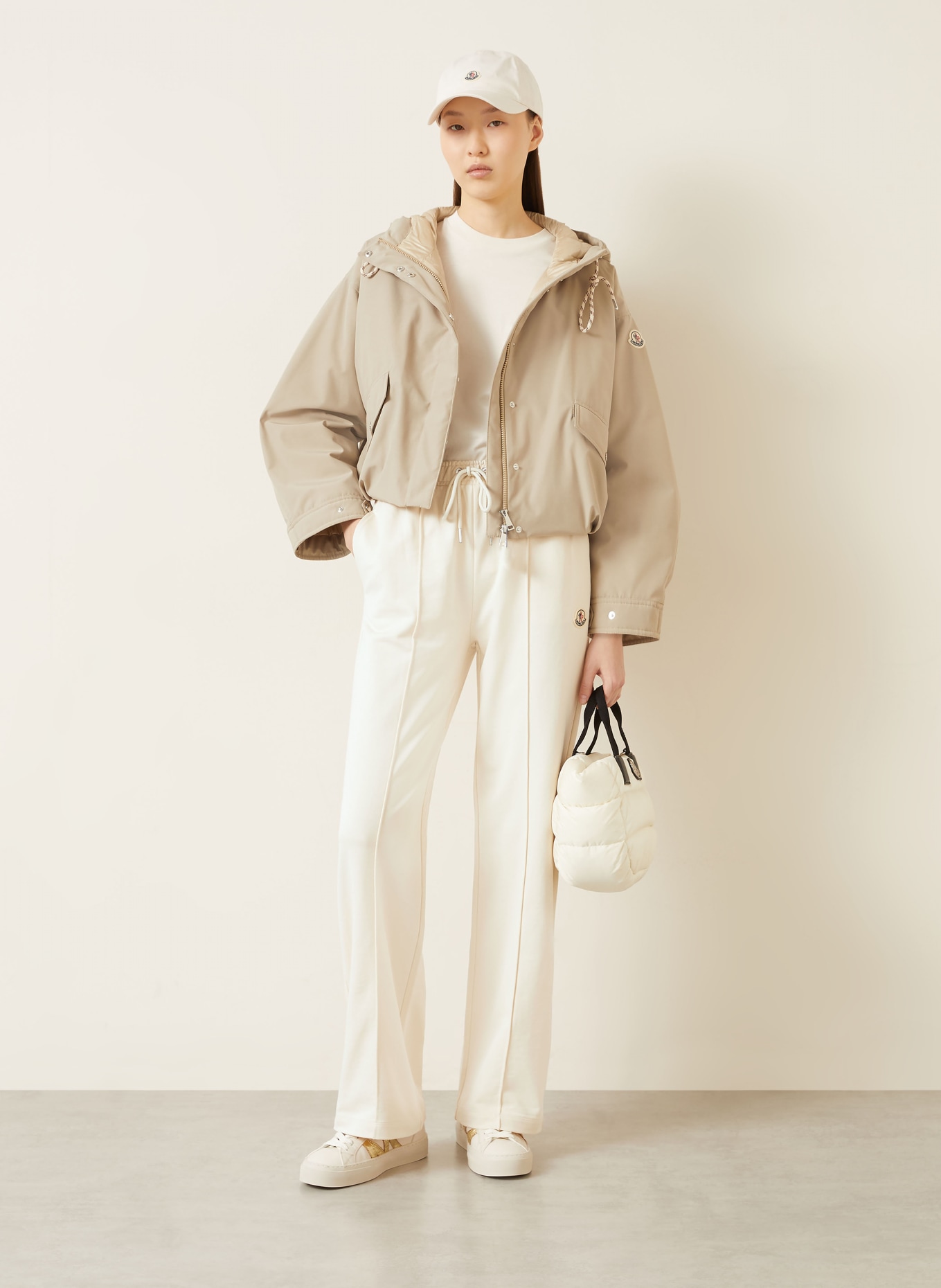 MONCLER sweatpants: ECRU