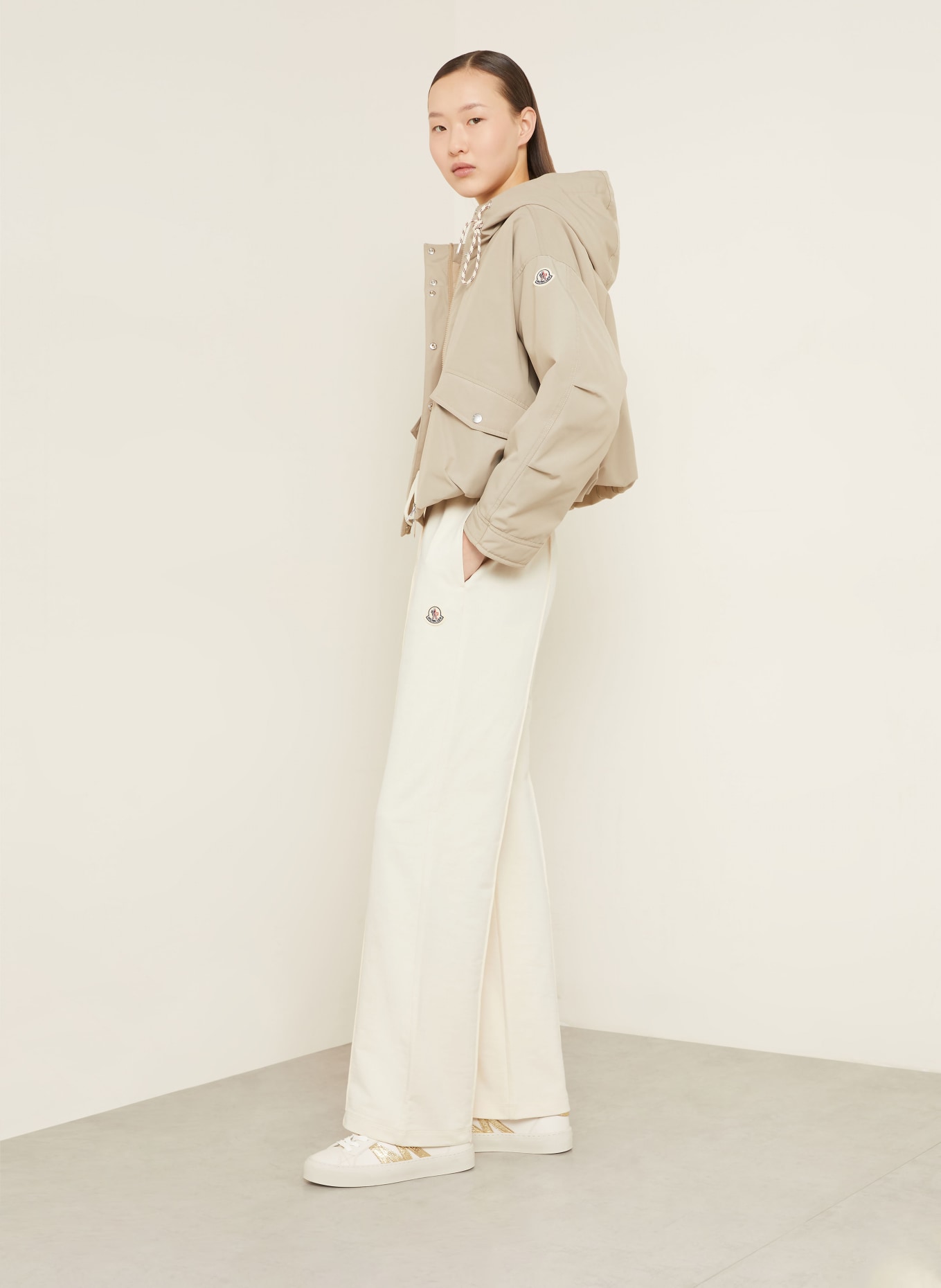 MONCLER sweatpants: ECRU