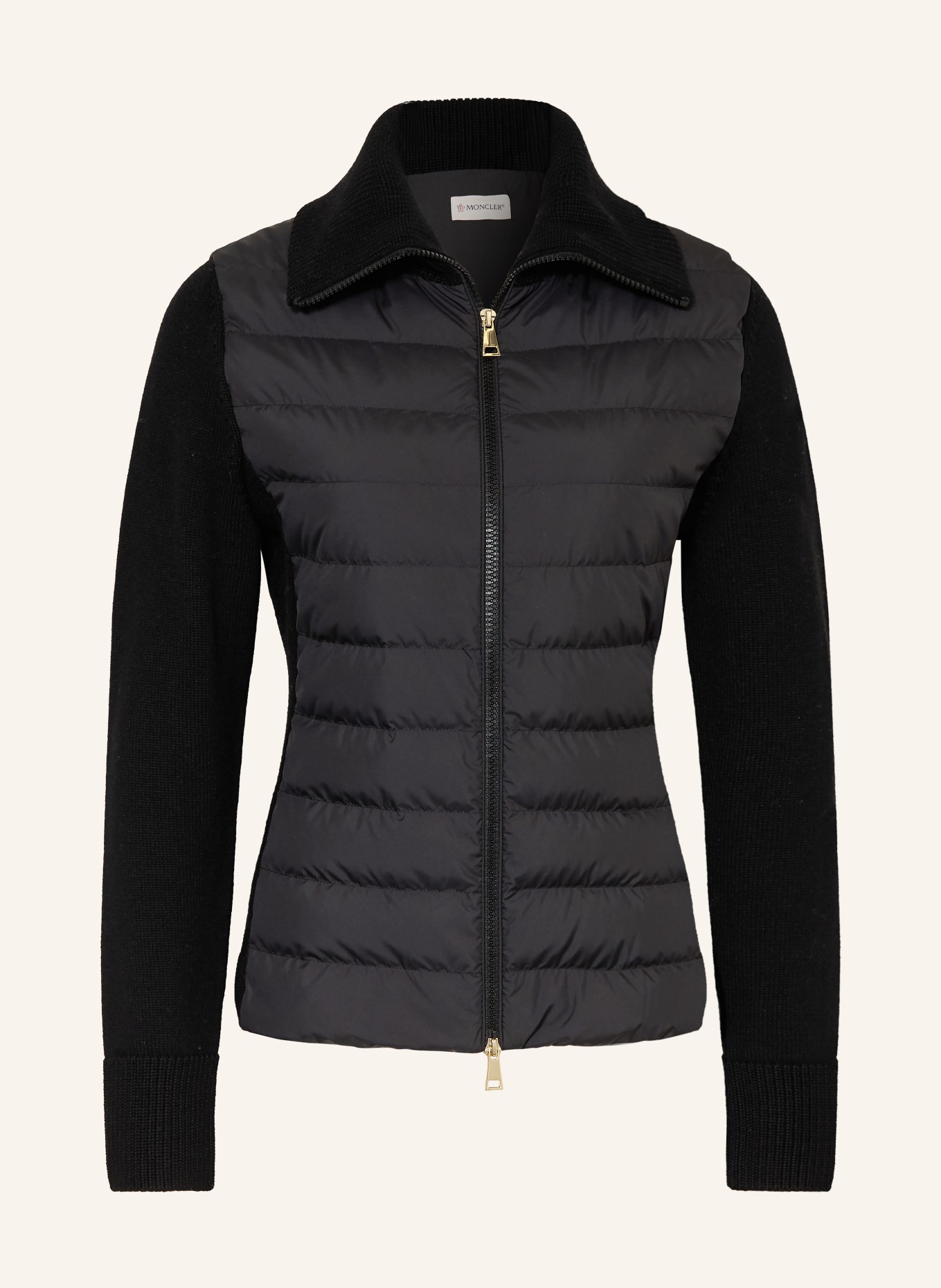 MONCLER Doudoune légère en mélange de matières: NOIR