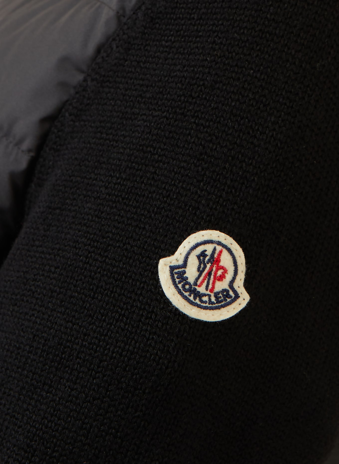 MONCLER Doudoune légère en mélange de matières: NOIR