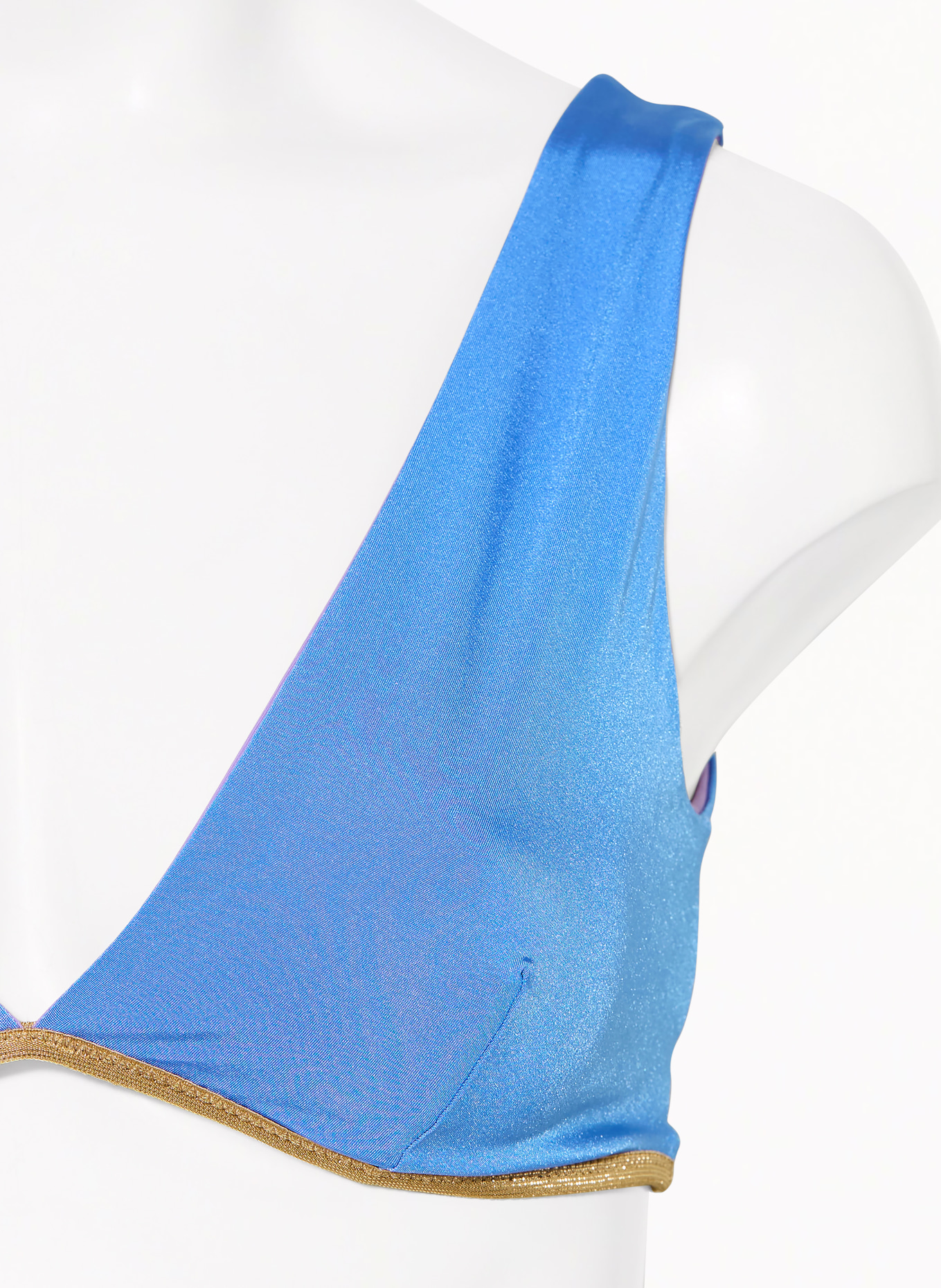 MYMARINI Dvoudílné bikiny SHINE s UV ochranou 50+: TMAVĚ MODRÁ / ZLATÁ / SVĚTLE FIALOVÁ