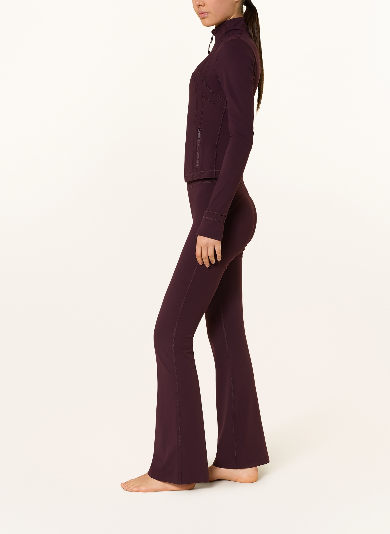 lululemon Punčocháče GROOVE NULU™ HR: TMAVĚ ČERVENÁ