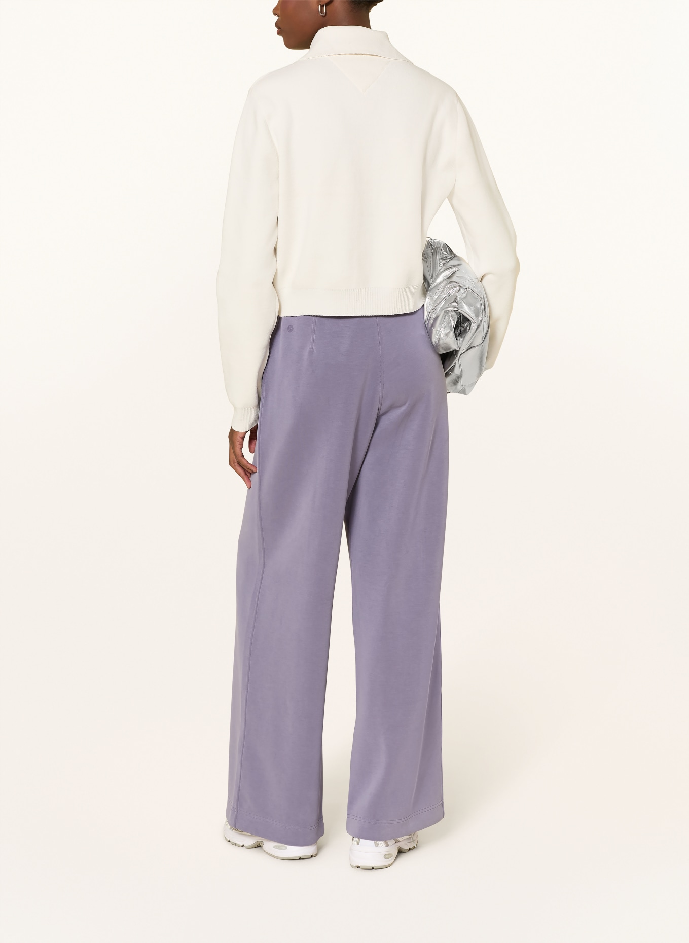 lululemon Tepláky BRUSHED SOFTSTREME HIGH-RISE WIDE-LEG: FIALOVÁ