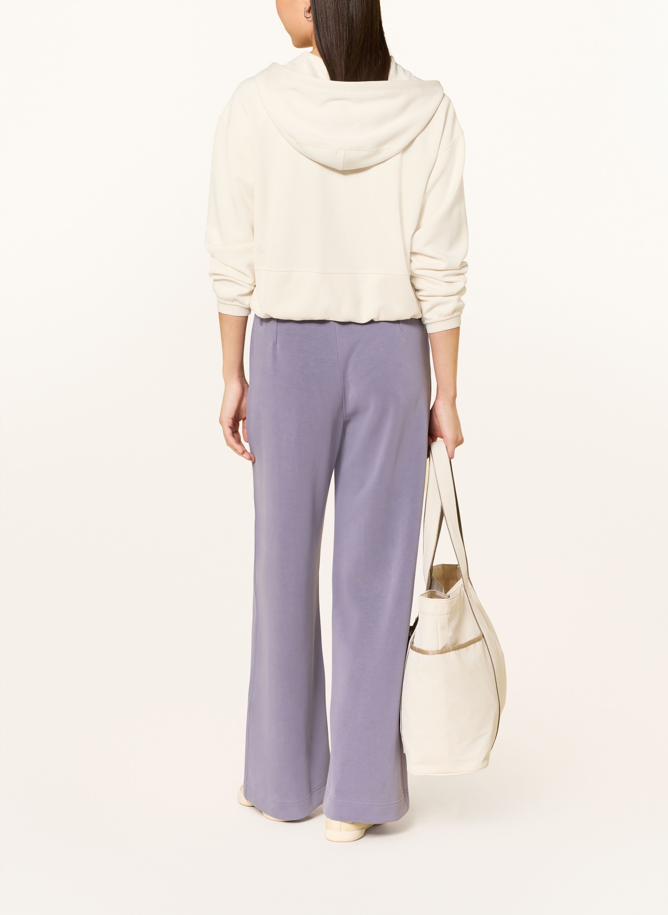 lululemon Tepláky BRUSHED SOFTSTREME HIGH-RISE WIDE-LEG: SVĚTLE FIALOVÁ