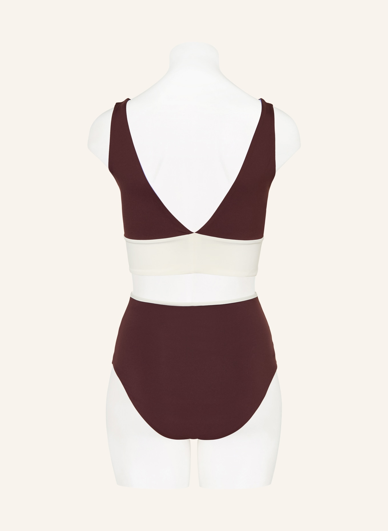 MYMARINI Odwracalne figi bikini SHINE z wysokim stanem i ochroną UV 50+: JASNOFIOLETOWY / ZŁOTY / CIEMNOBRĄZOWY