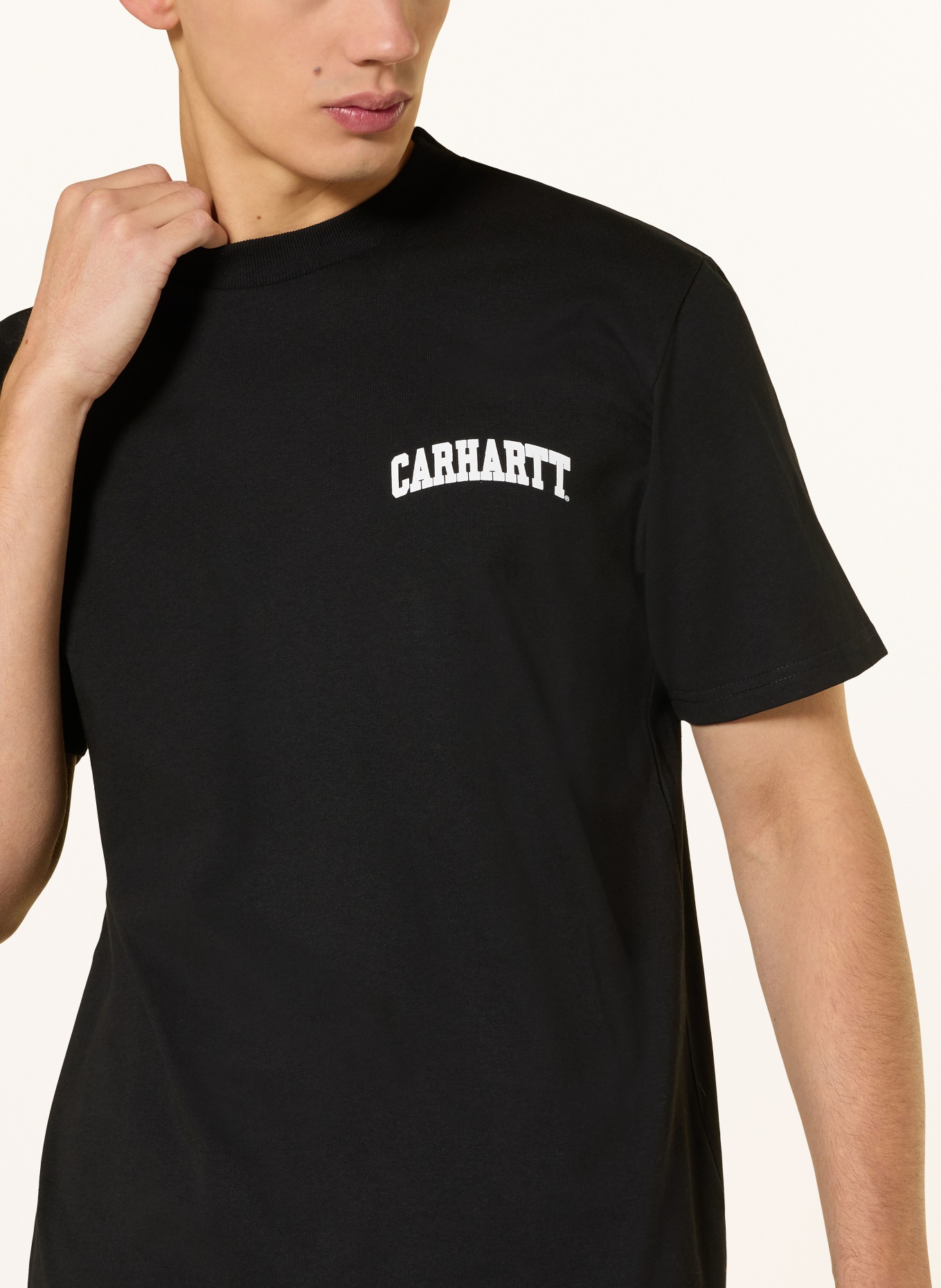 carhartt WIP Tričko UNIVERSITY SCRIPT: ČERNÁ