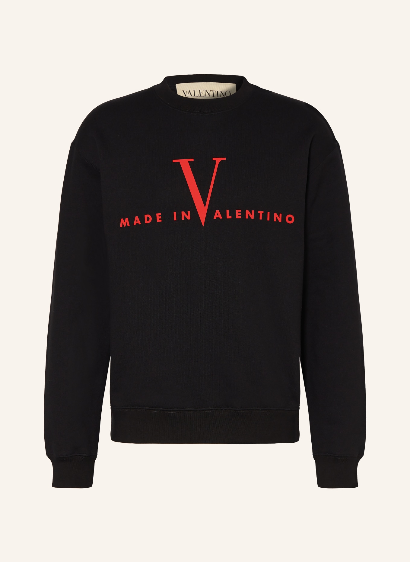 VALENTINO Sweatshirt: SCHWARZ / ROT