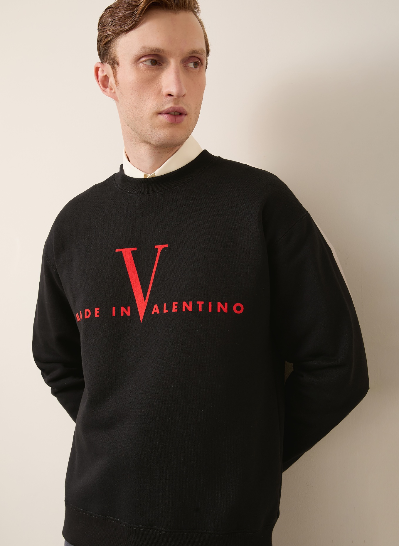 VALENTINO Sweatshirt: SCHWARZ / ROT