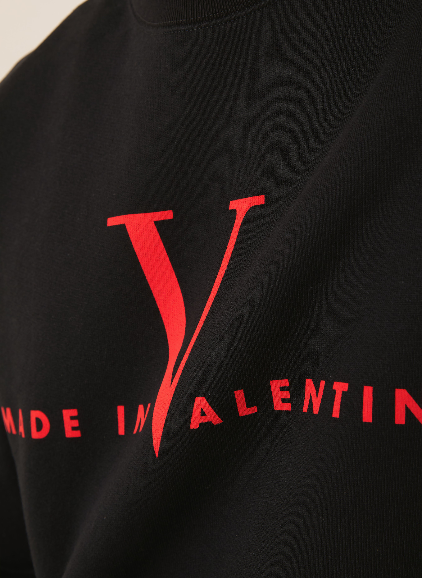VALENTINO Sweatshirt: SCHWARZ / ROT