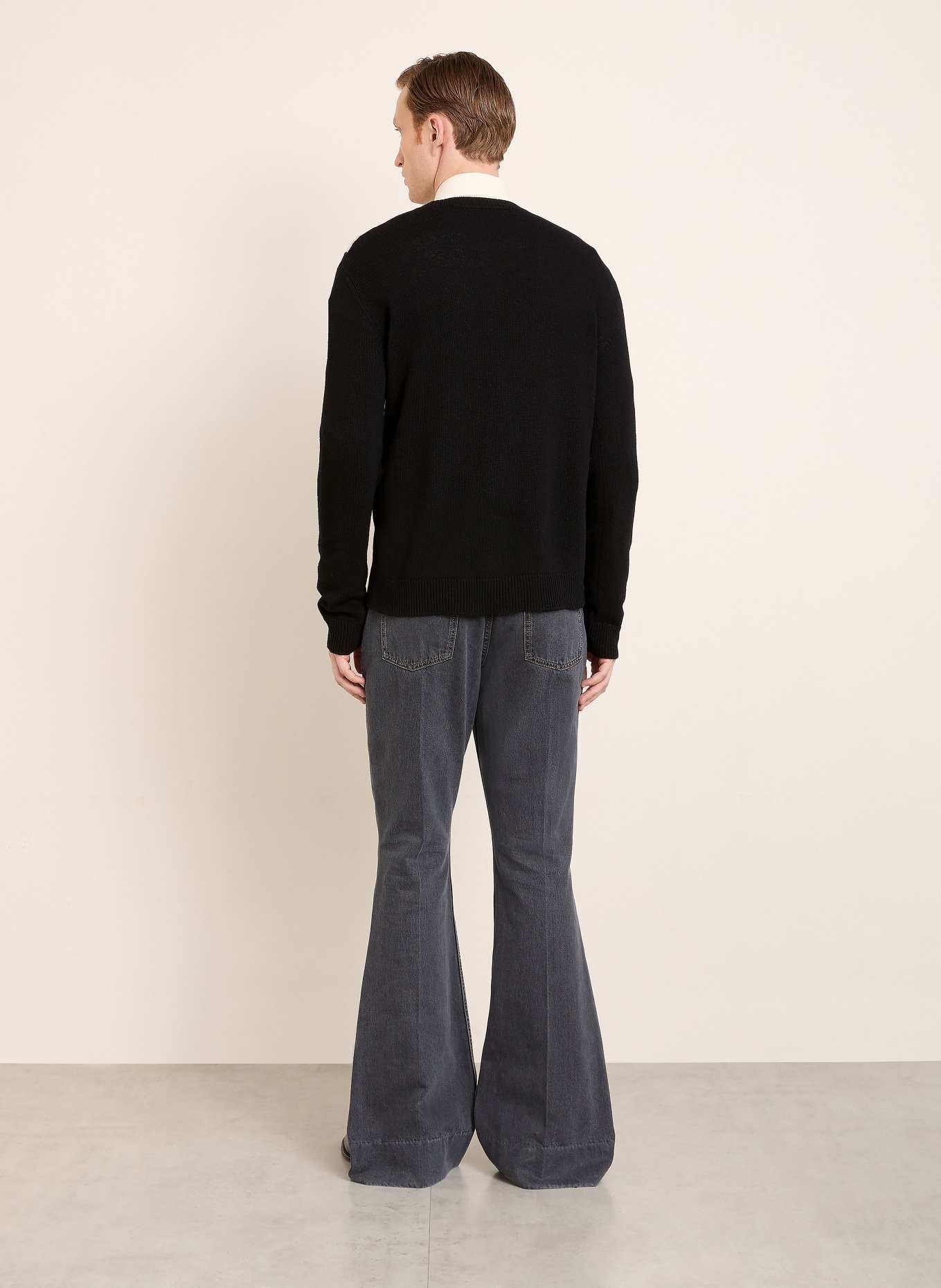 VALENTINO sweter: CZARNY / KREMOWY