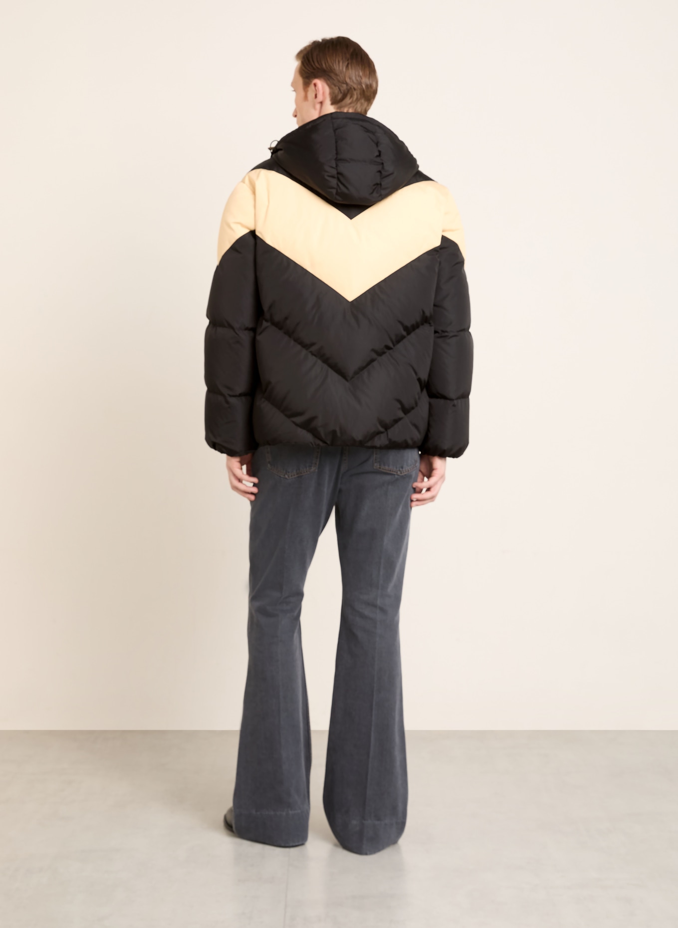 VALENTINO kurtka puchowa: CZARNY / JASNOŻÓŁTY