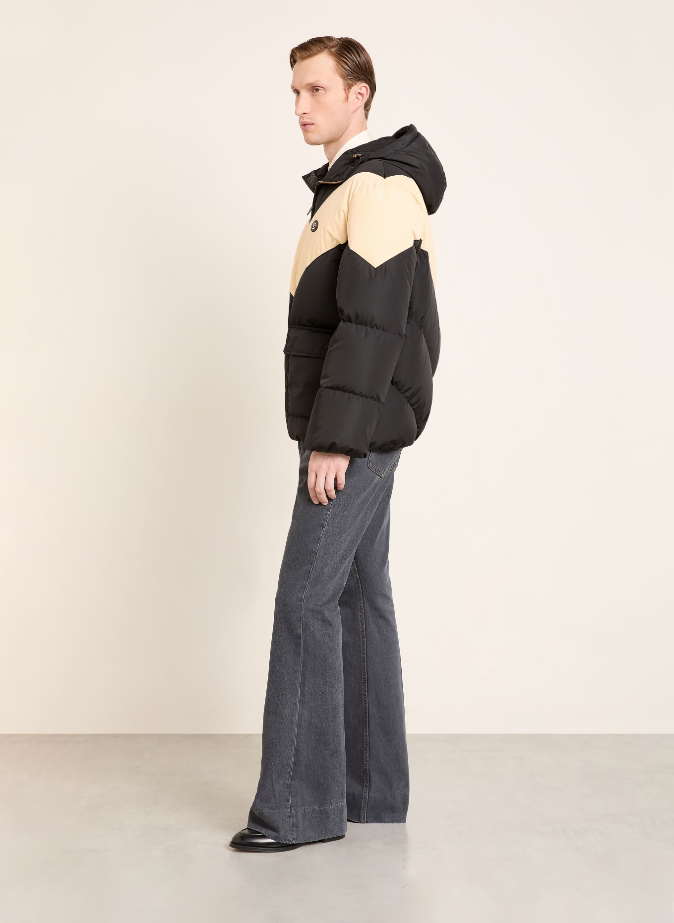 VALENTINO kurtka puchowa: CZARNY / JASNOŻÓŁTY