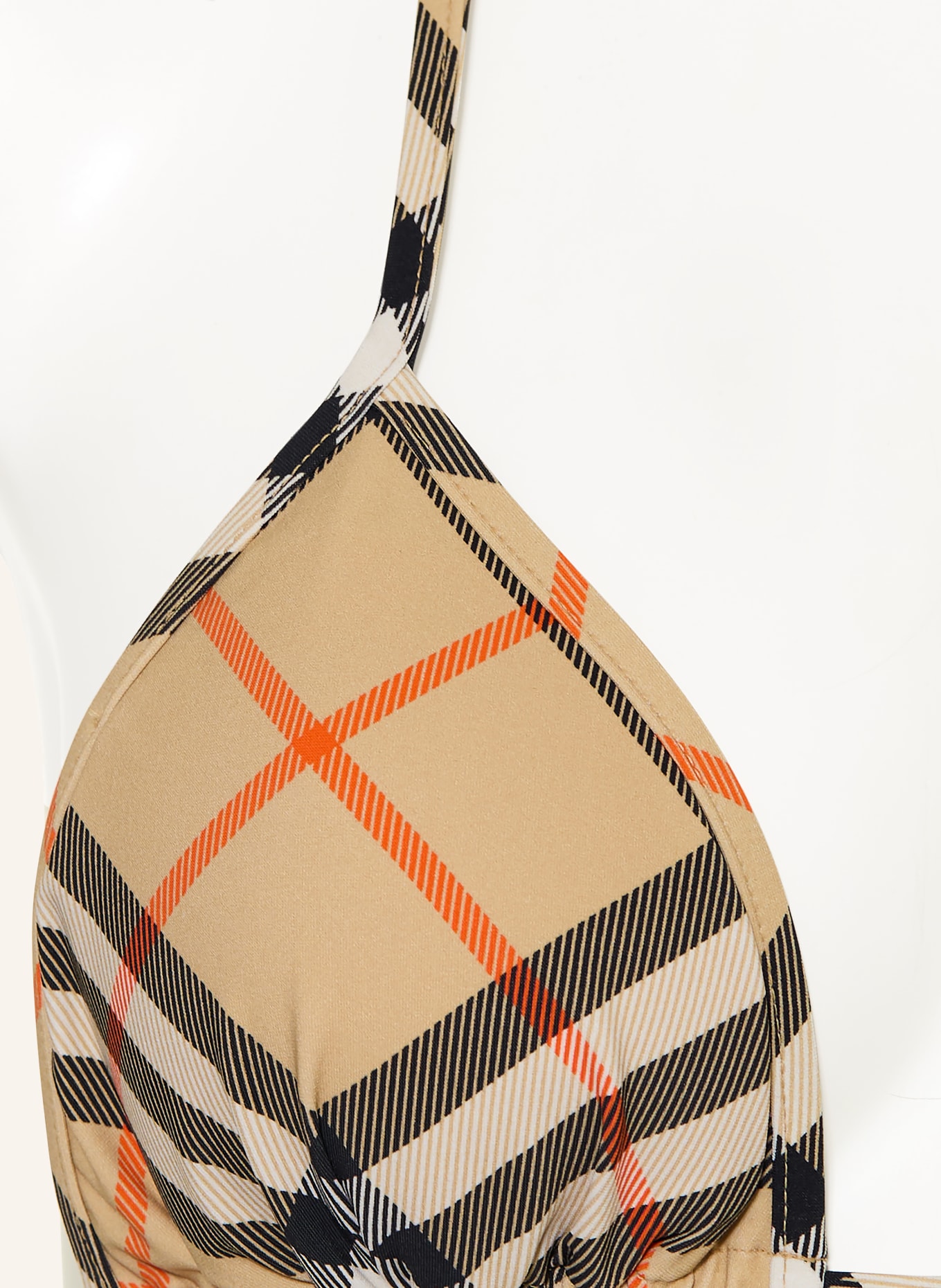 BURBERRY Trojúhelníkové bikiny: BÉŽOVÁ / ORANŽOVÁ / ČERNÁ