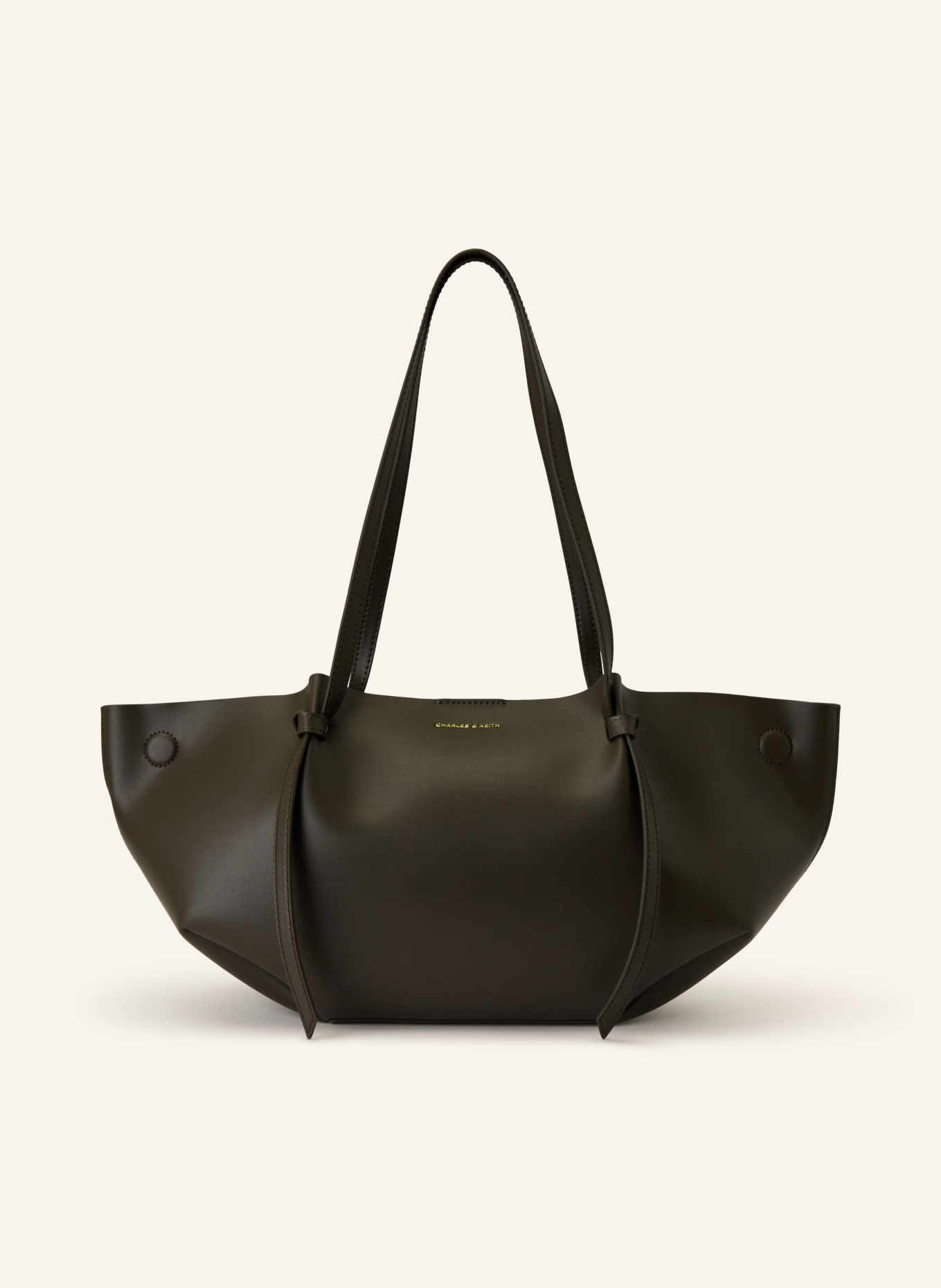 CHARLES & KEITH  CALLA shopper bag with pouch: DARK GREEN