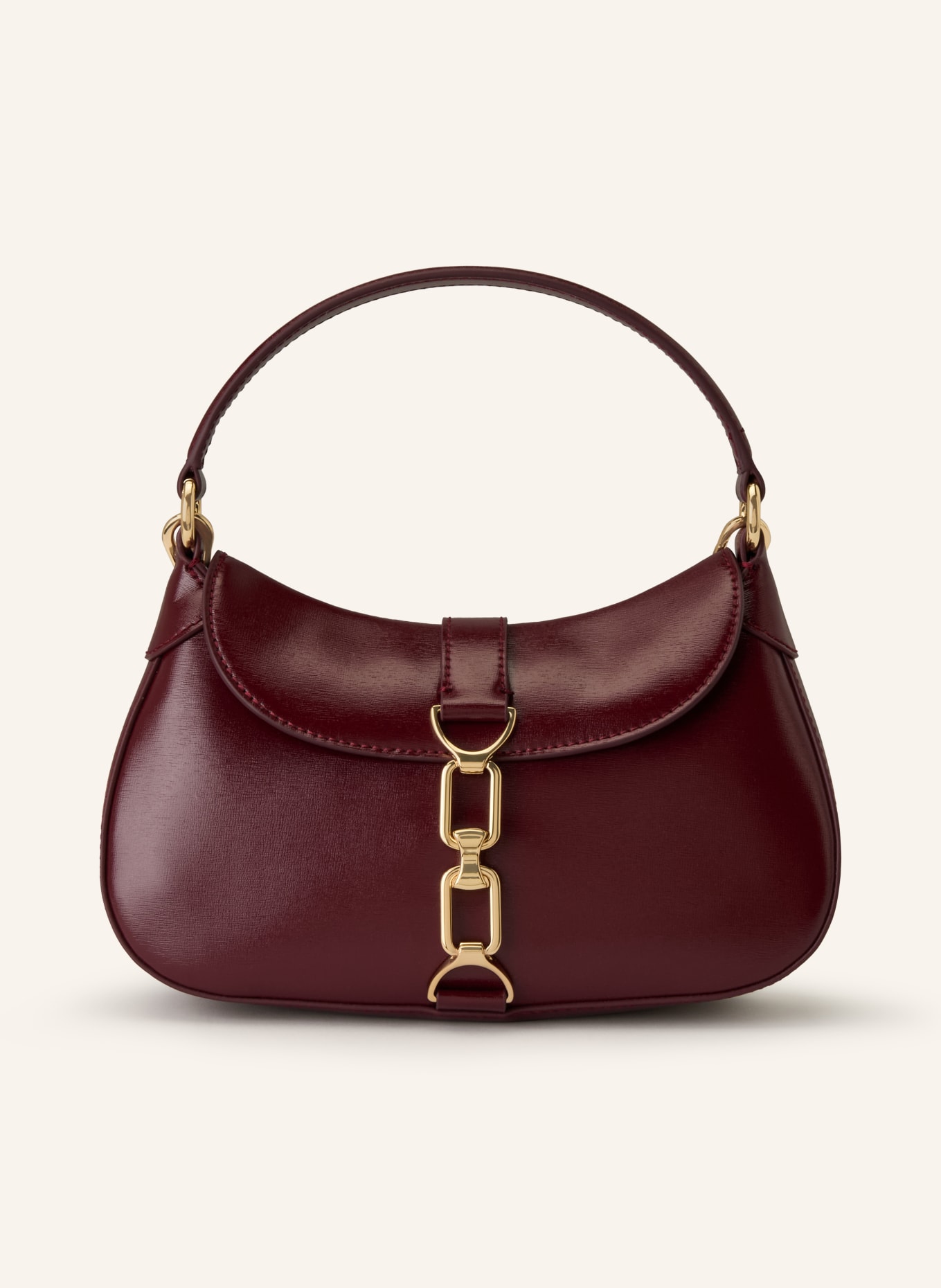 CHARLES & KEITH Torebka AGATHA SMALL: CIEMNOCZERWONY / ZŁOTY