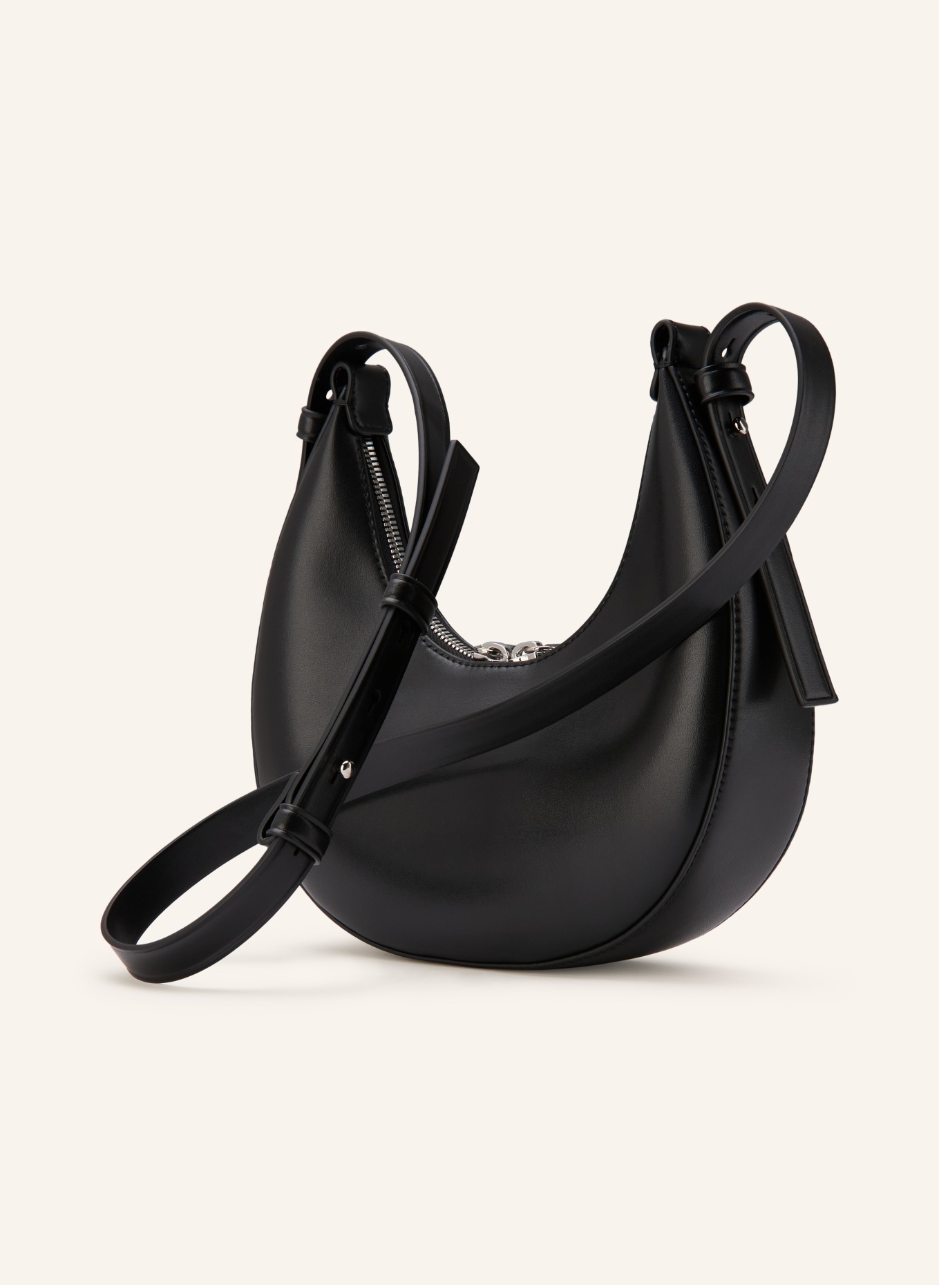 CHARLES & KEITH  Carey shoulder bag: BLACK / SILVER