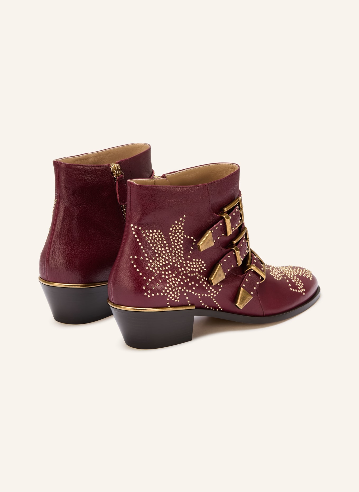 Chloé Stiefeletten SUSAN mit Nieten: 602 Grenat