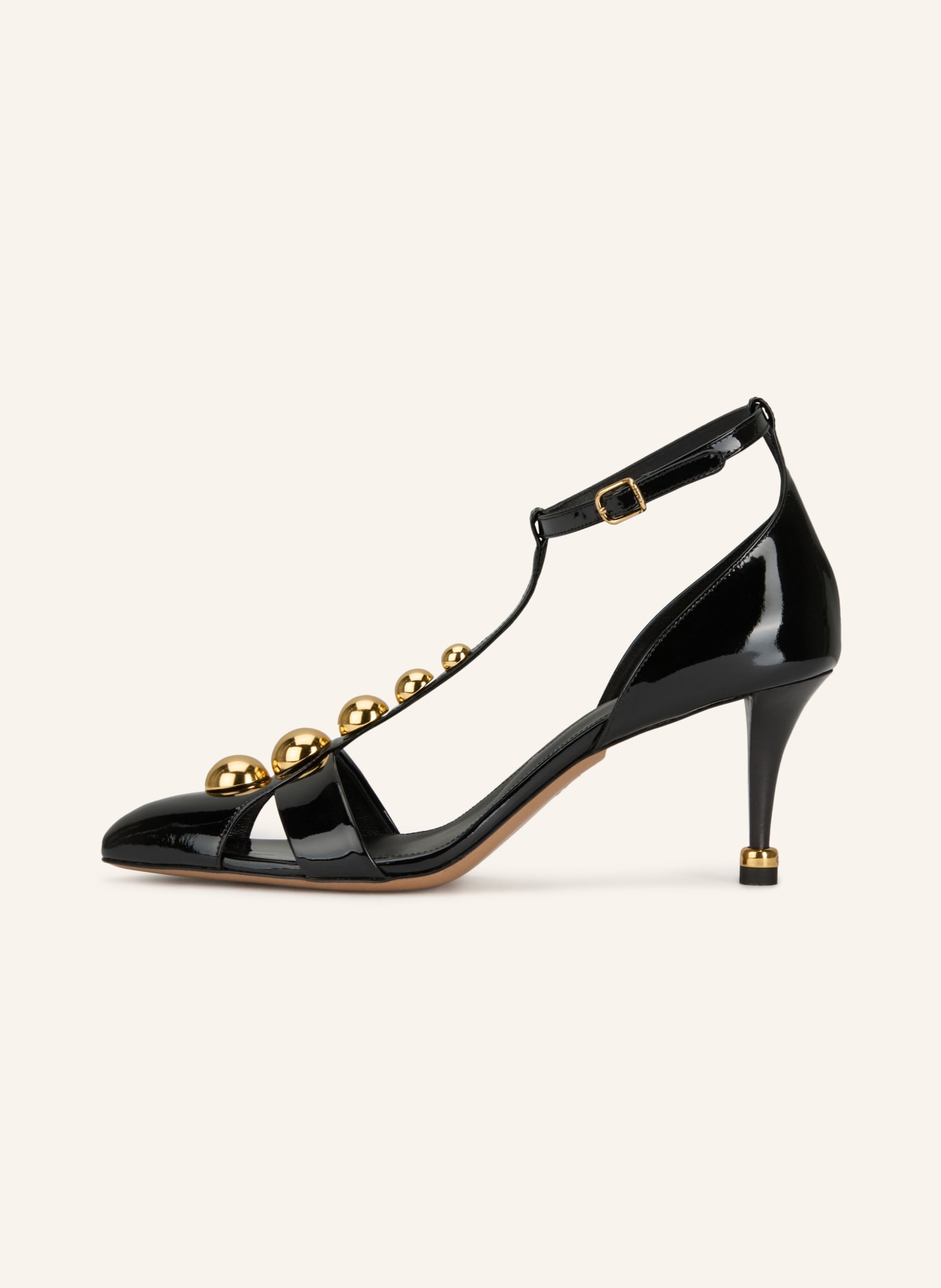 Chloé Lack-Pumps mit Nieten: 001 BLACK