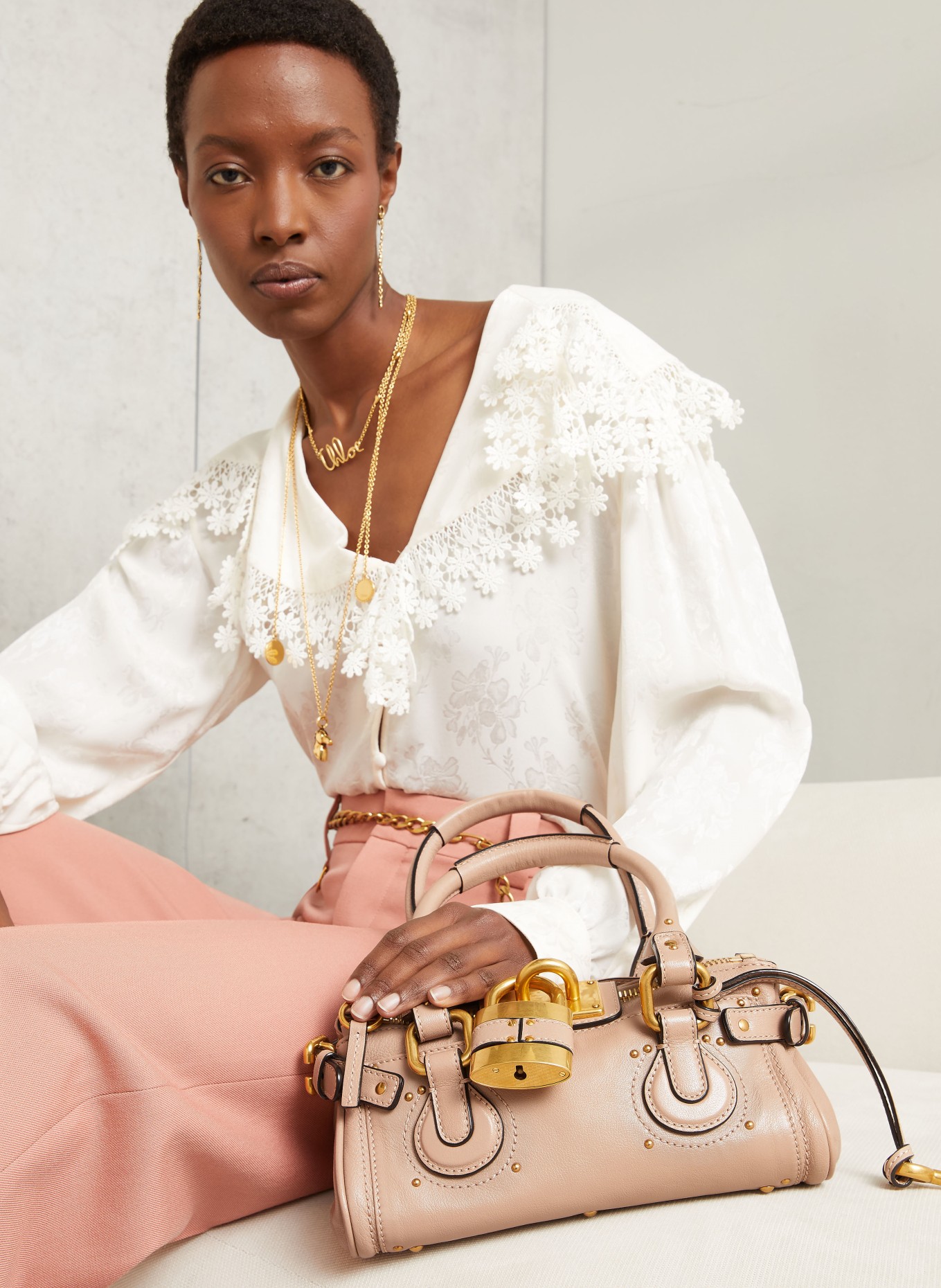 Chloé Handtas PADDINGTON: Earthy Pink