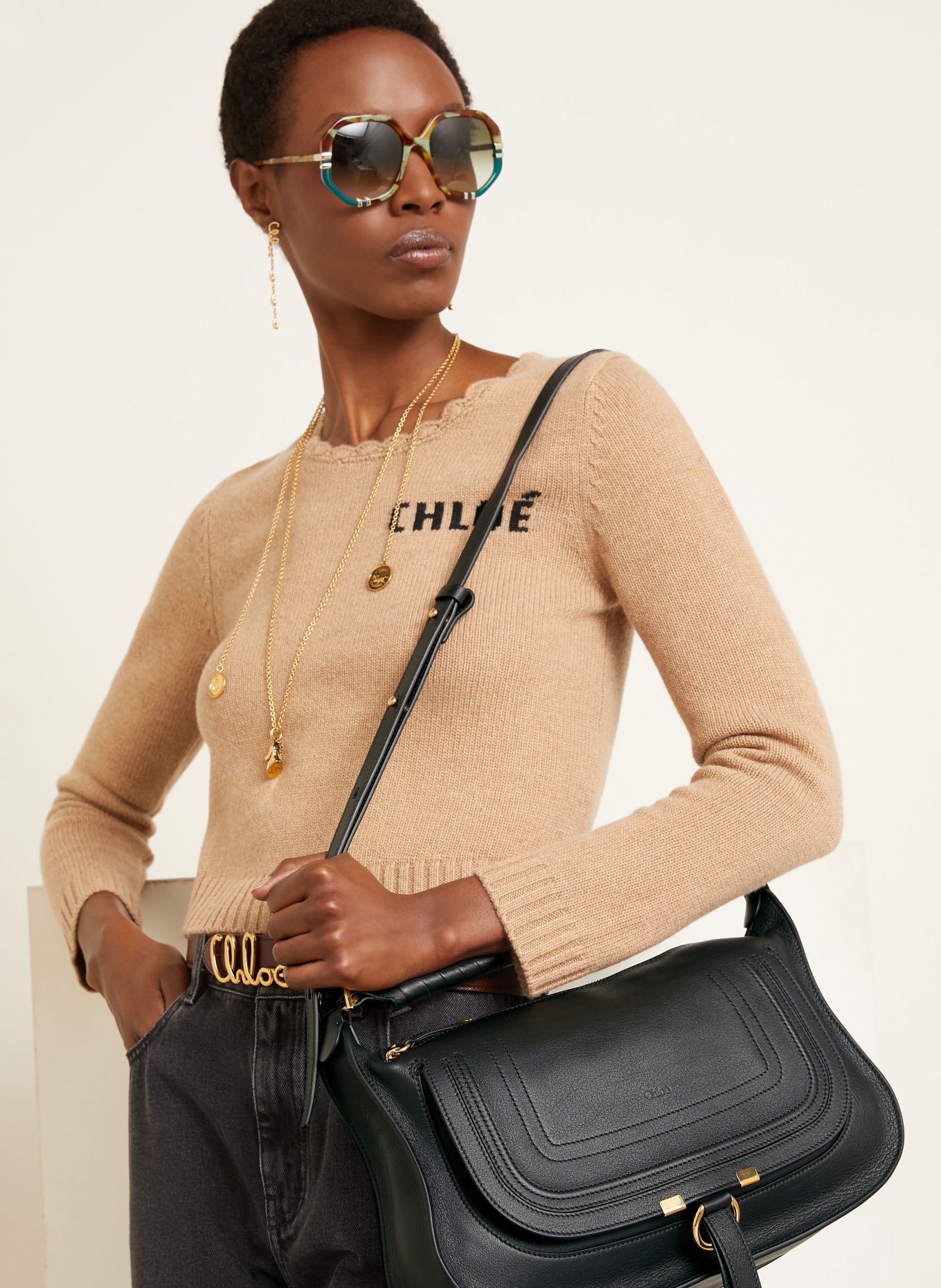 Chloé MARCIE handbag: BLACK