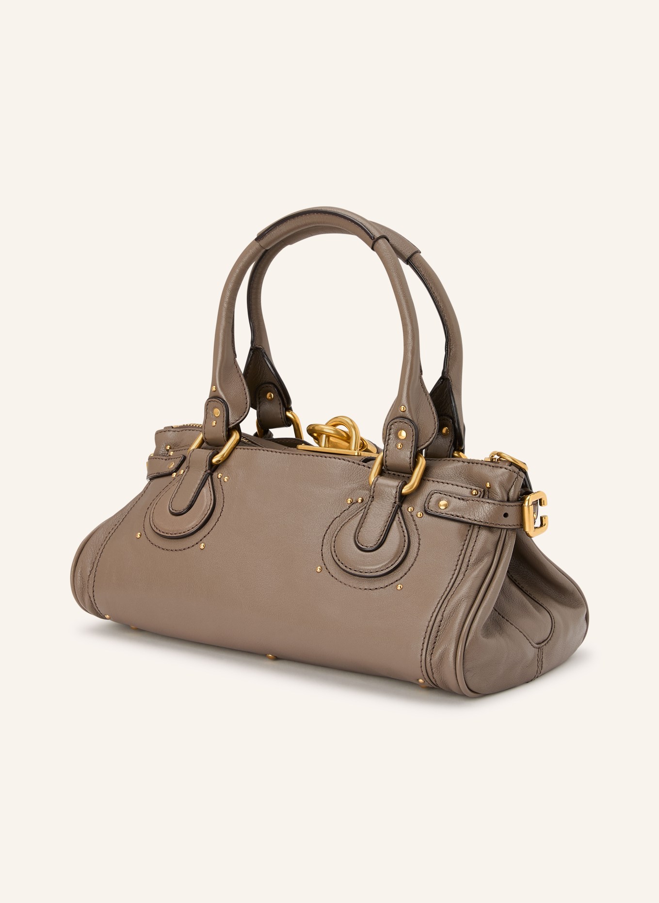 Chloé Handtasche PADDINGTON mit Nieten: Flannel Grey