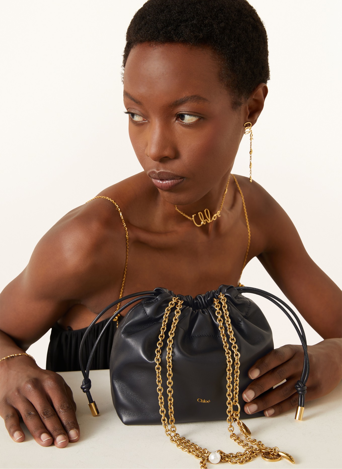 Chloé Schultertasche ICONS MINI: BLACK