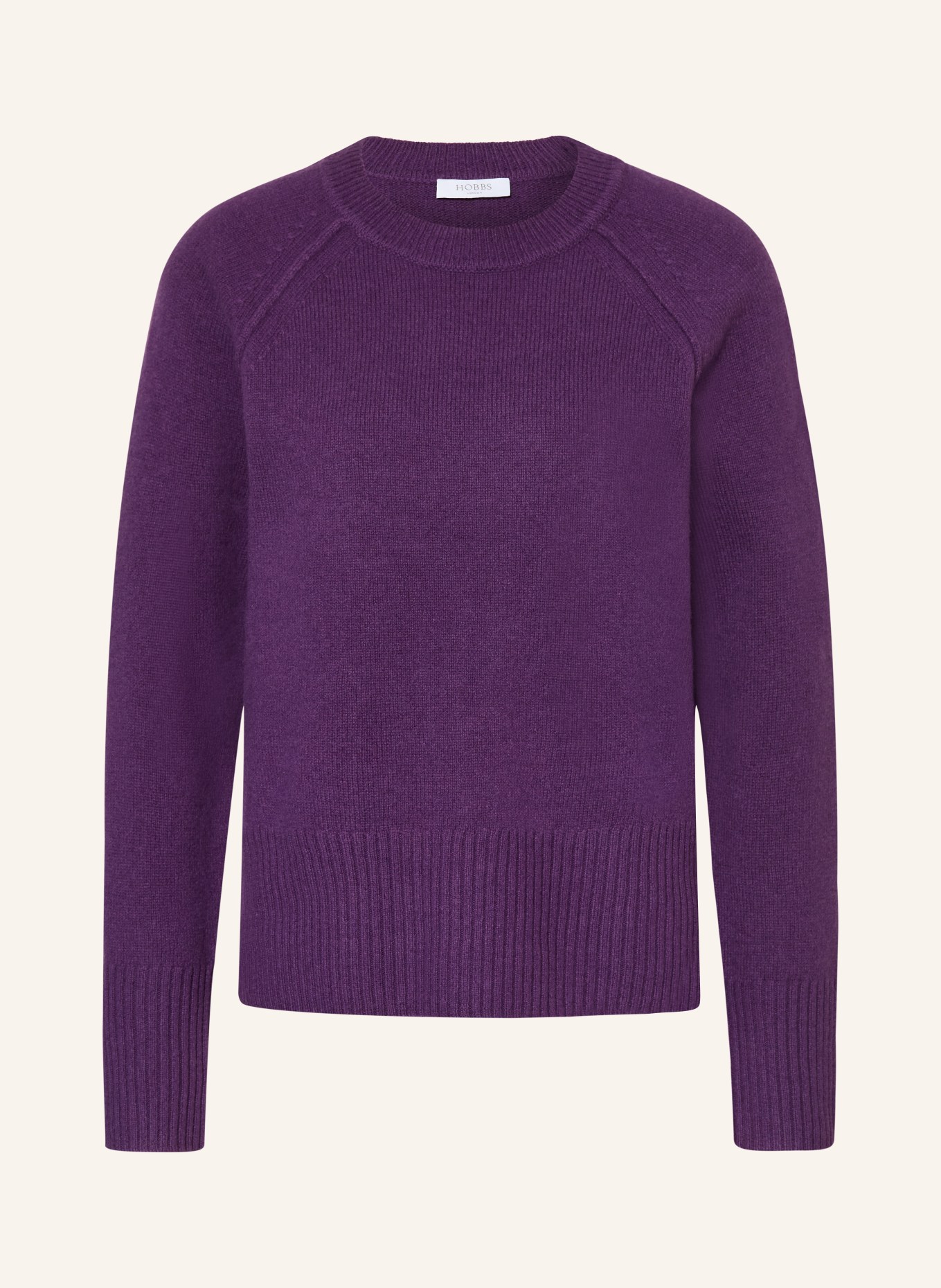 HOBBS MANDY sweater made from merino wool: DARK PURPLE