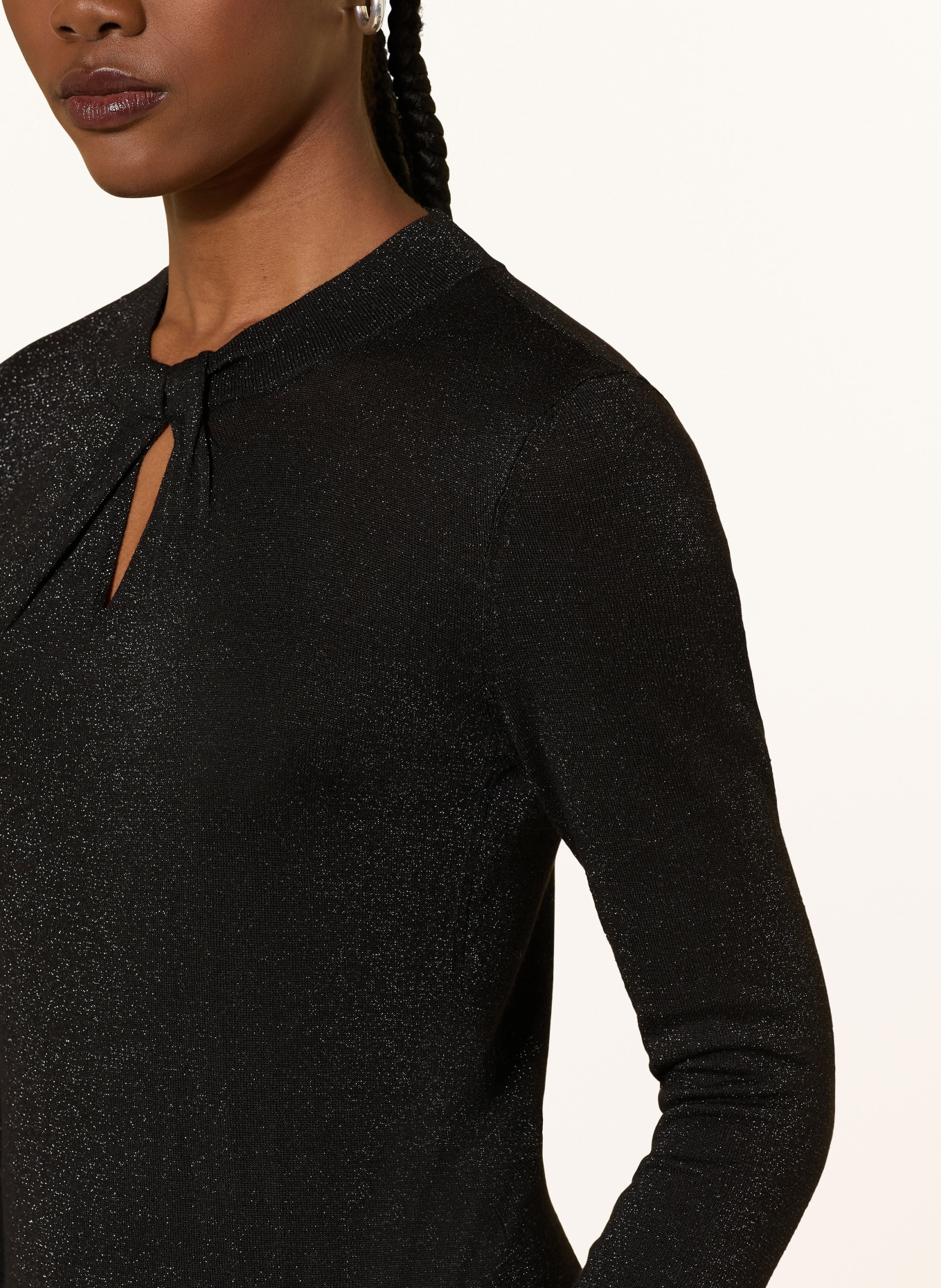 HOBBS Pullover EFFIE mit Glitzergarn: SCHWARZ / SILBER