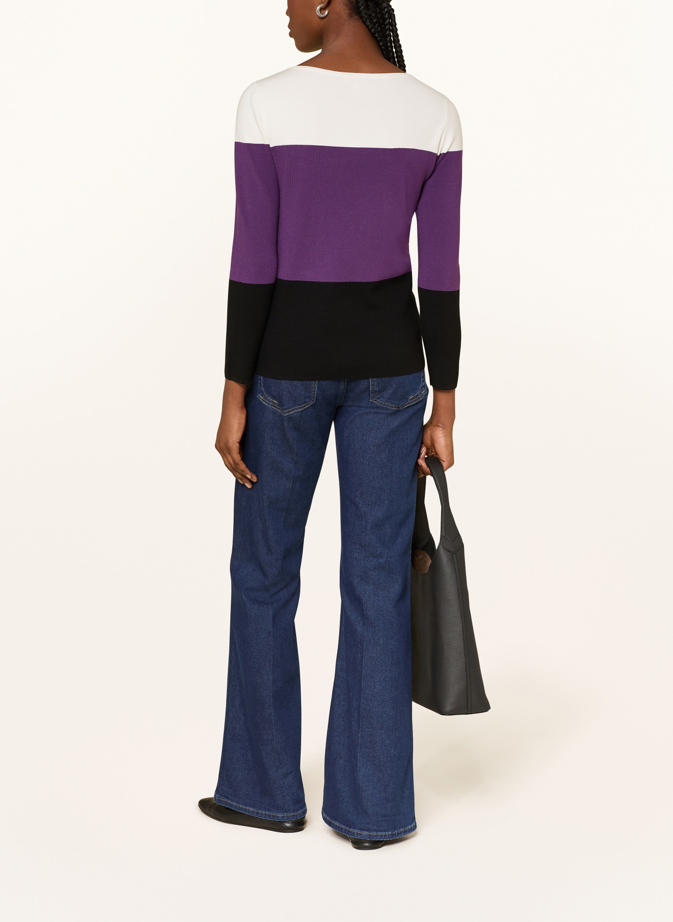 HOBBS Sweter ALICE: LILA / BIAŁY / CZARNY