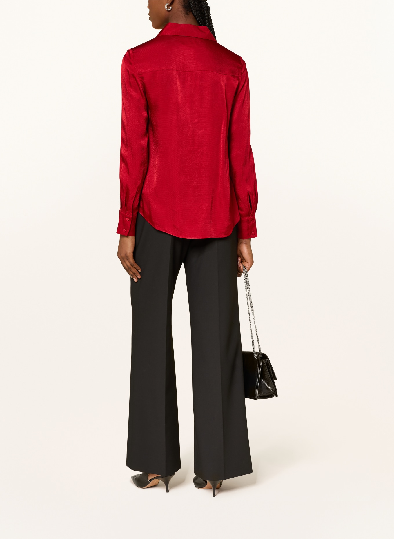 HOBBS Blusenshirt MARIE aus Satin: ROT