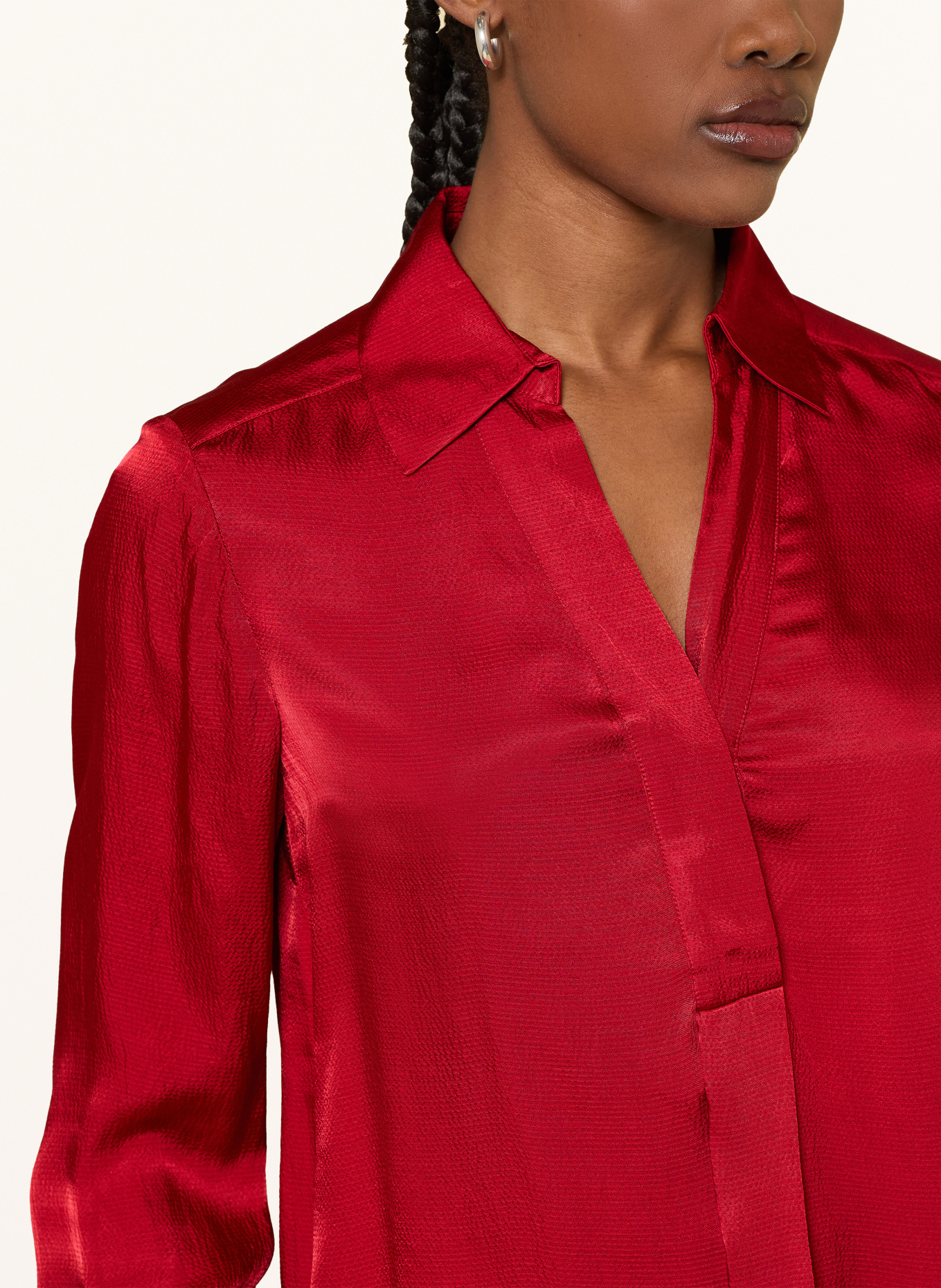 HOBBS Blusenshirt MARIE aus Satin: ROT