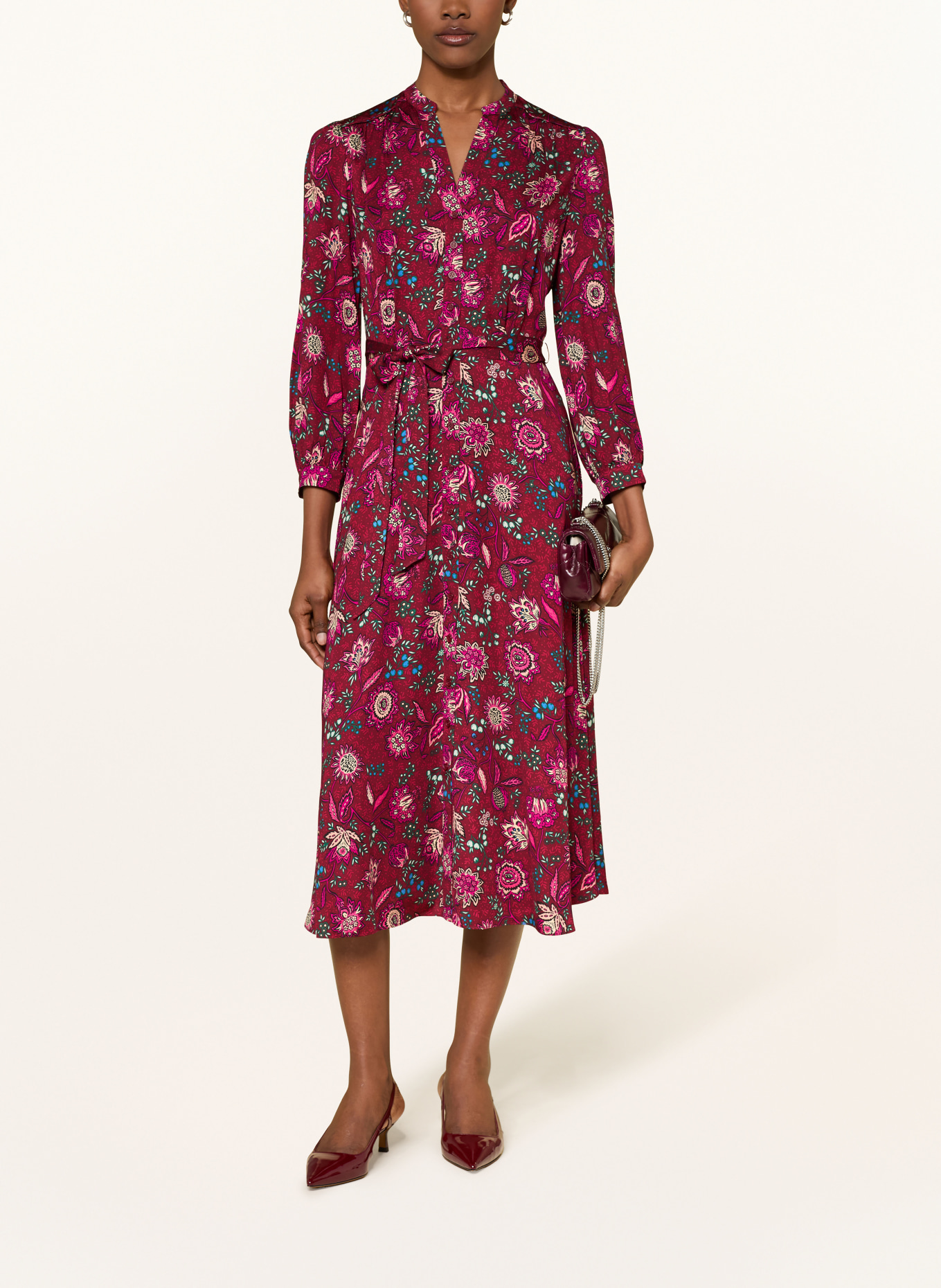 HOBBS Sukienka SOFIA: CZERWONY / MOCNORÓŻOWY / CIEMNOZIELONY