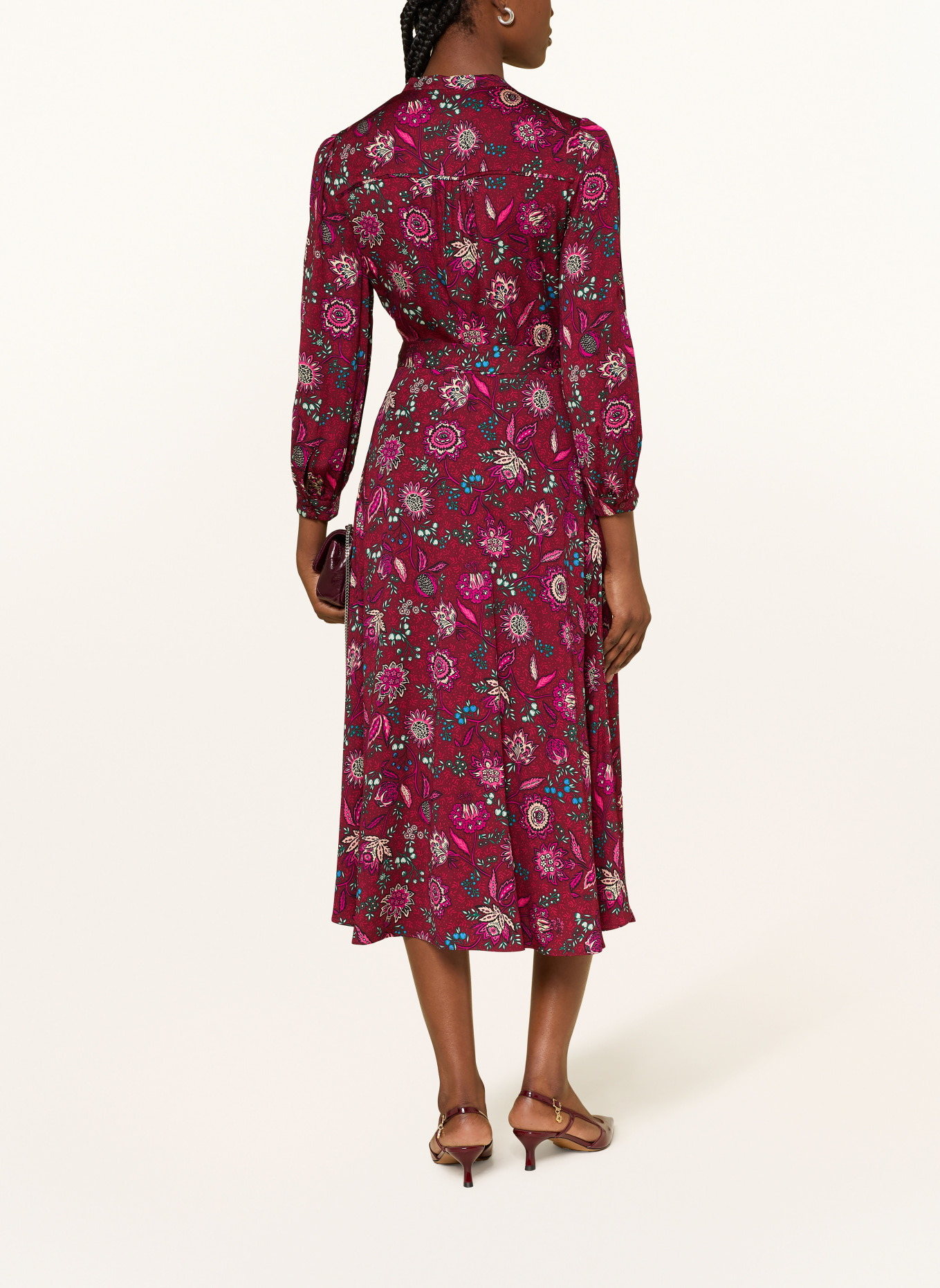 HOBBS Sukienka SOFIA: CZERWONY / MOCNORÓŻOWY / CIEMNOZIELONY