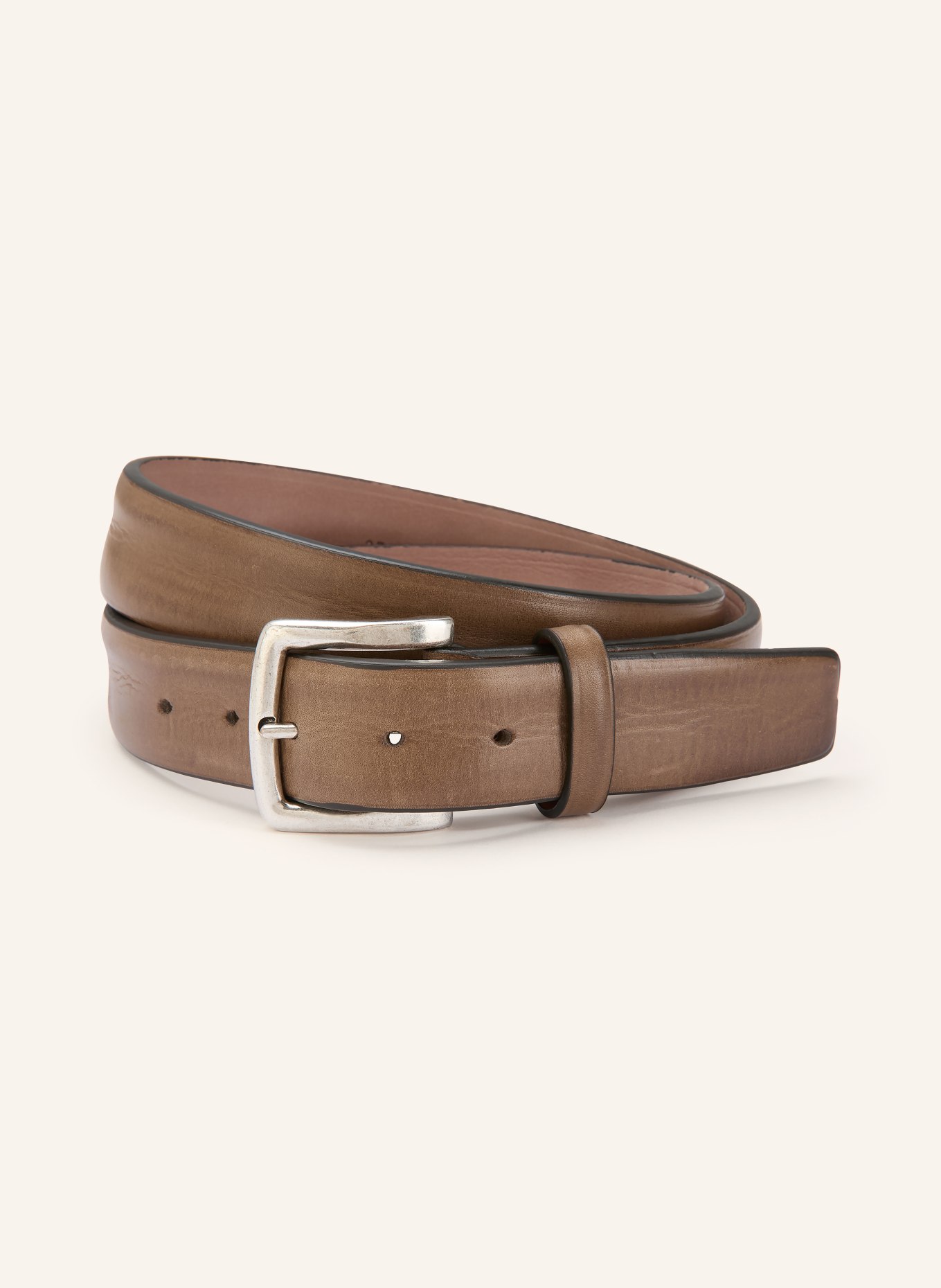 Reptile's House Leather belt DACOTA: KHAKI