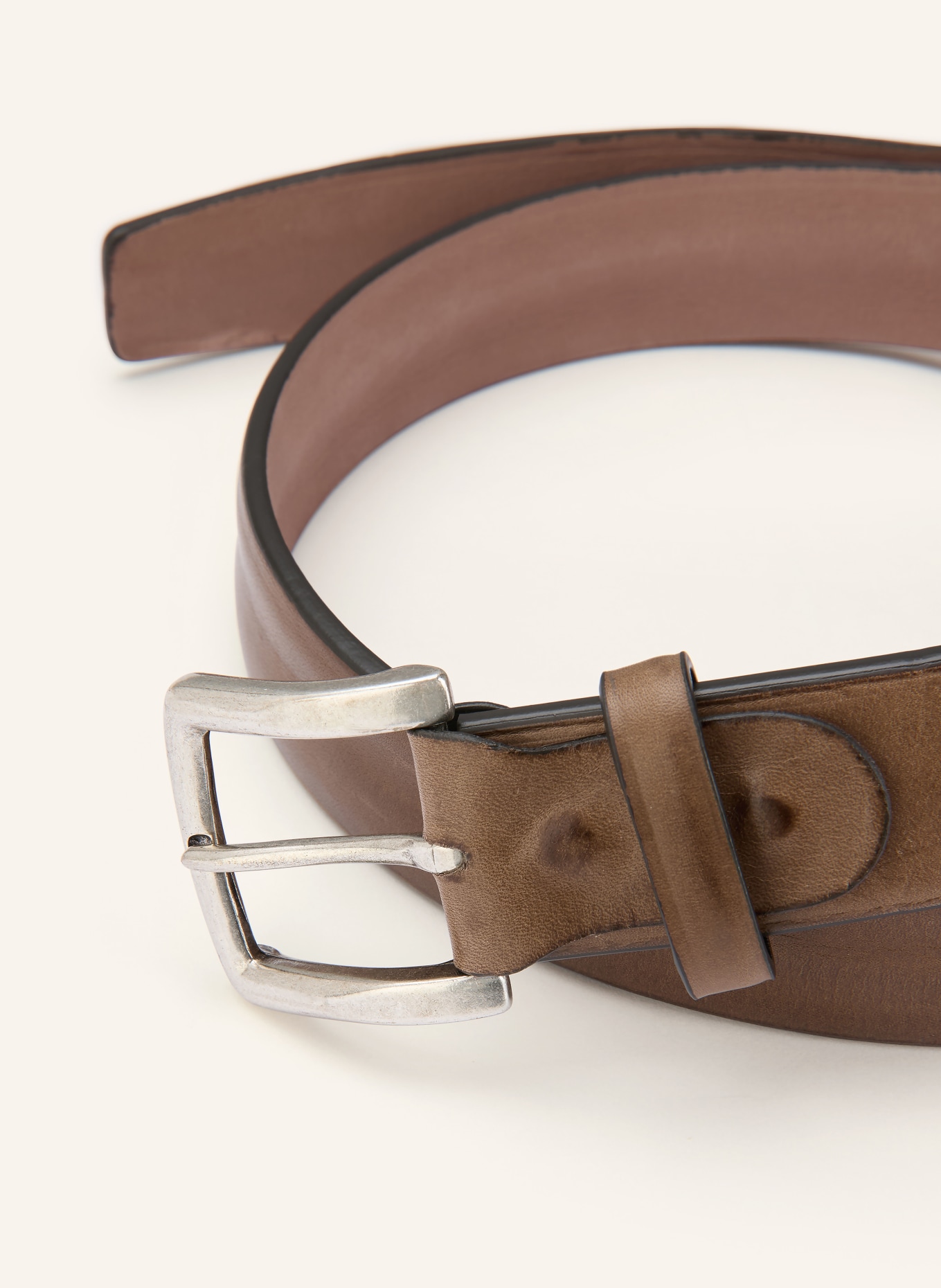 Reptile's House Leather belt DACOTA: KHAKI
